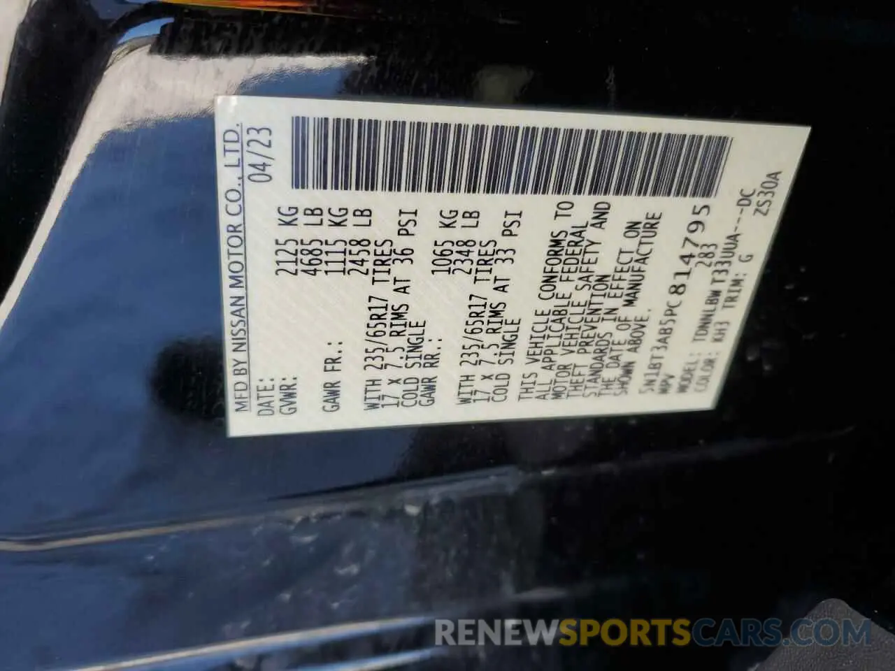 14 Фотография поврежденного автомобиля 5N1BT3AB5PC814795 NISSAN ROGUE 2023