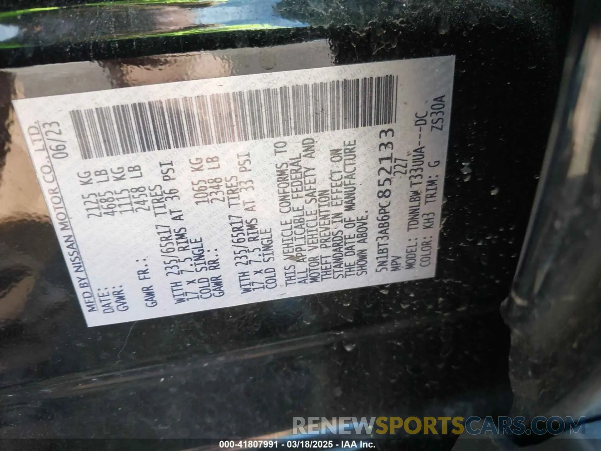9 Фотография поврежденного автомобиля 5N1BT3AB6PC852133 NISSAN ROGUE 2023