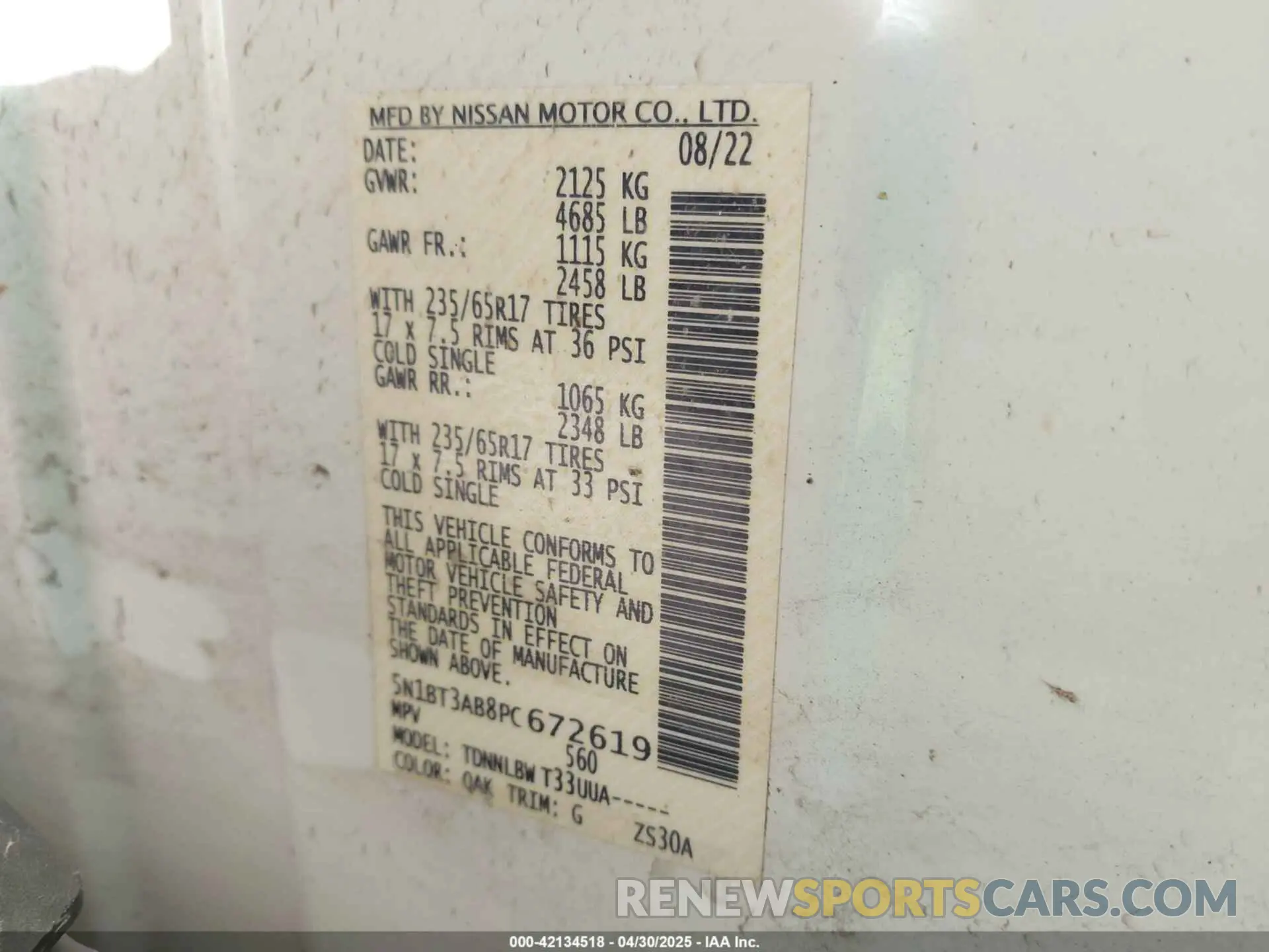 9 Фотография поврежденного автомобиля 5N1BT3AB8PC672619 NISSAN ROGUE 2023