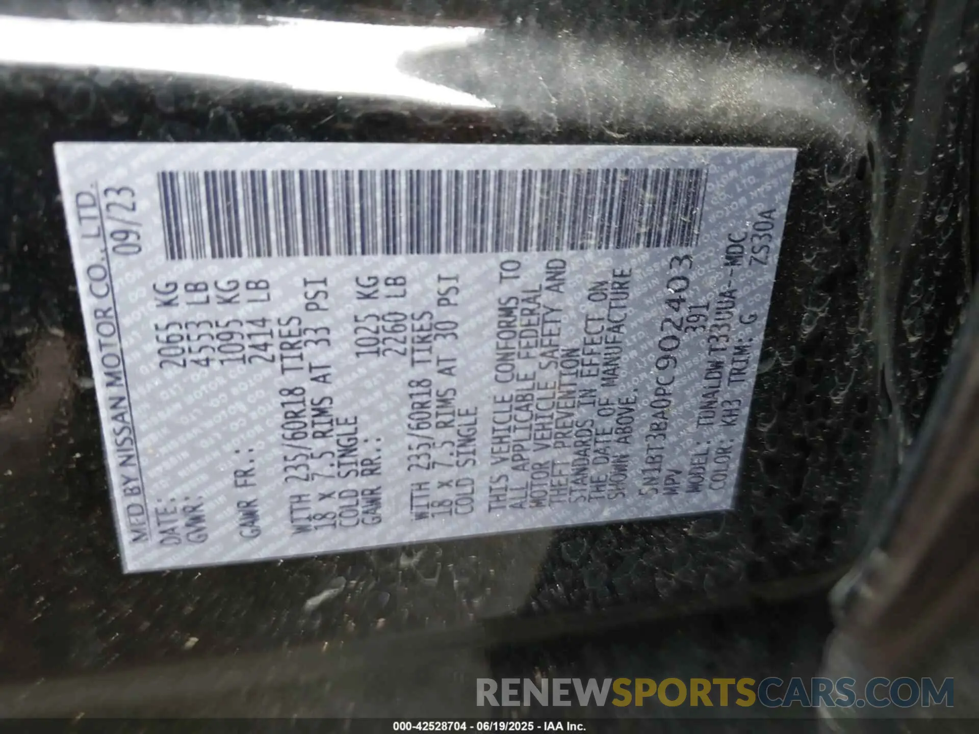 9 Фотография поврежденного автомобиля 5N1BT3BA0PC902403 NISSAN ROGUE 2023