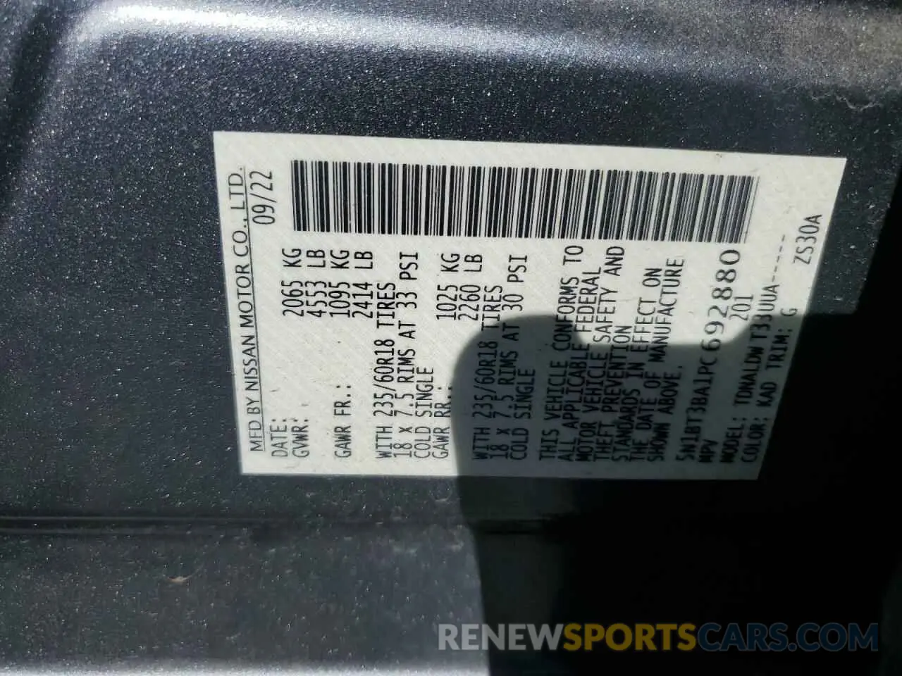 13 Фотография поврежденного автомобиля 5N1BT3BA1PC692880 NISSAN ROGUE 2023