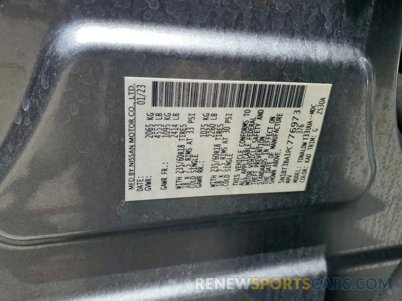 13 Фотография поврежденного автомобиля 5N1BT3BA1PC776973 NISSAN ROGUE 2023