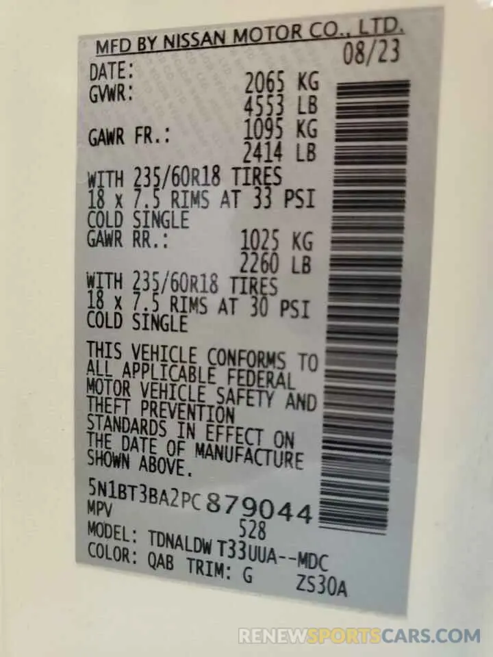 13 Фотография поврежденного автомобиля 5N1BT3BA2PC879044 NISSAN ROGUE 2023