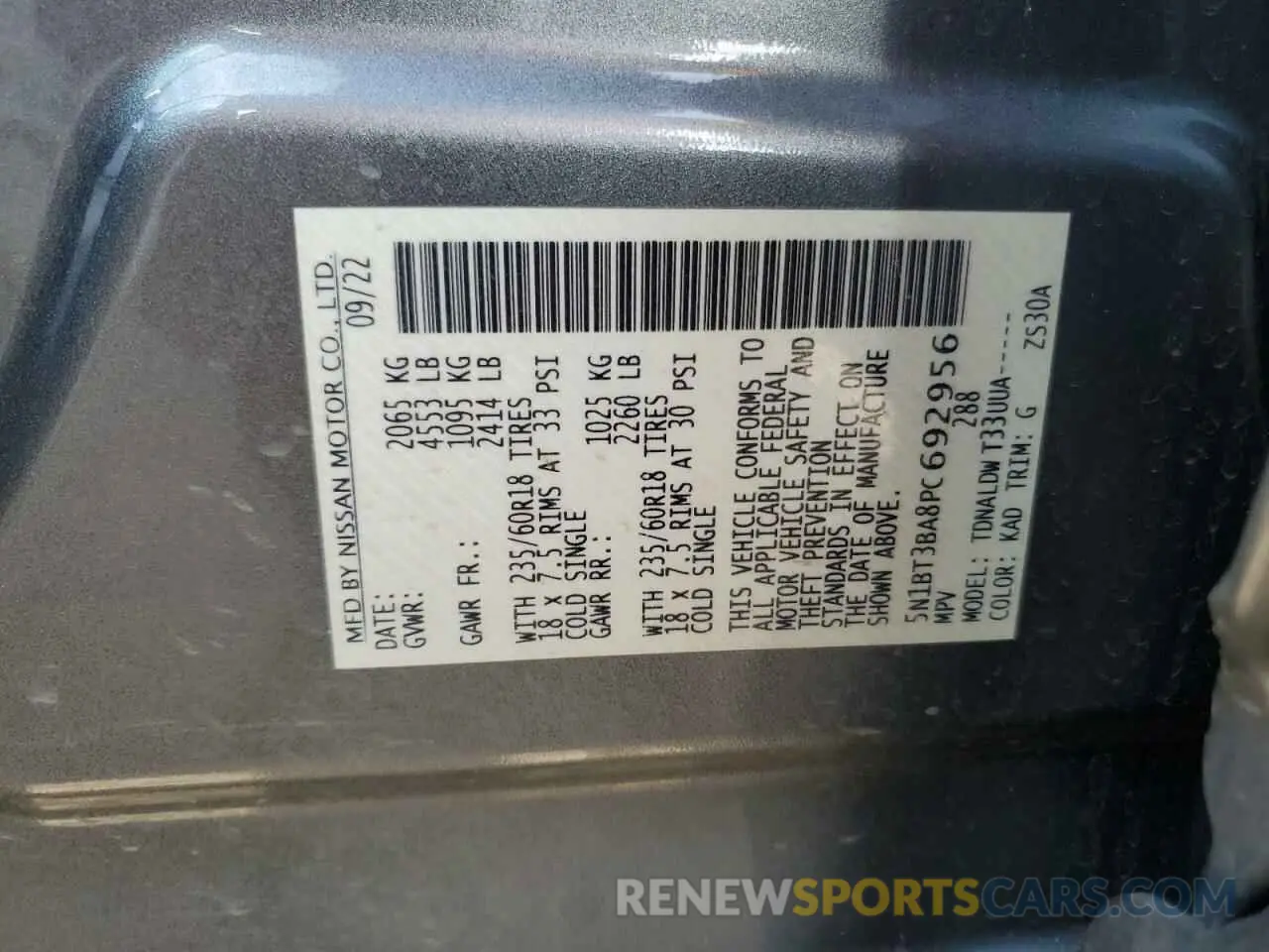 13 Фотография поврежденного автомобиля 5N1BT3BA8PC692956 NISSAN ROGUE 2023