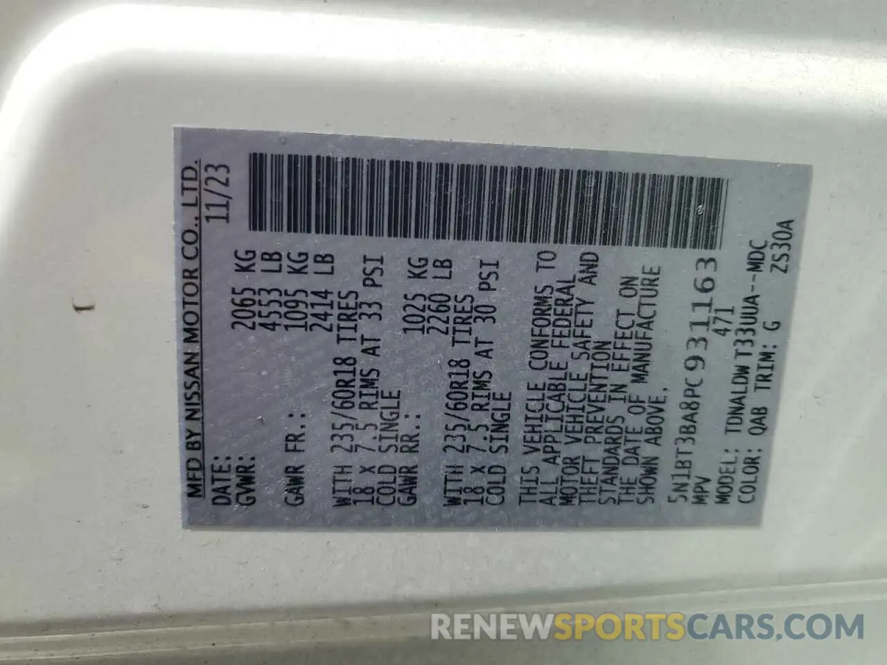 14 Фотография поврежденного автомобиля 5N1BT3BA8PC931163 NISSAN ROGUE 2023