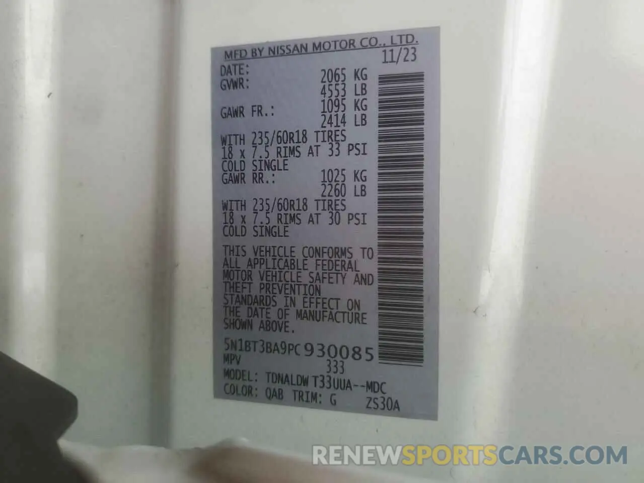 14 Photograph of a damaged car 5N1BT3BA9PC930085 NISSAN ROGUE 2023