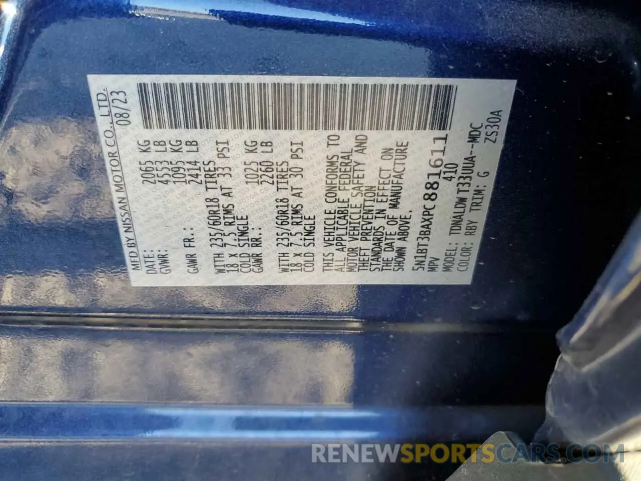 12 Фотография поврежденного автомобиля 5N1BT3BAXPC881611 NISSAN ROGUE 2023