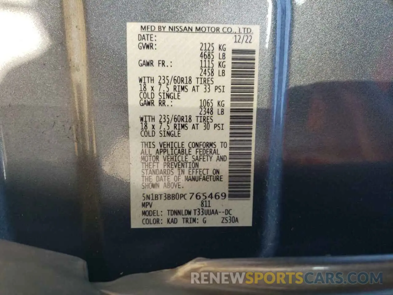15 Фотография поврежденного автомобиля 5N1BT3BB0PC765469 NISSAN ROGUE 2023