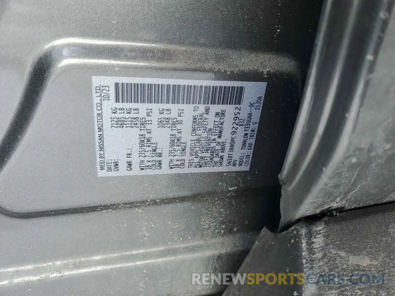 13 Фотография поврежденного автомобиля 5N1BT3BB0PC922952 NISSAN ROGUE 2023