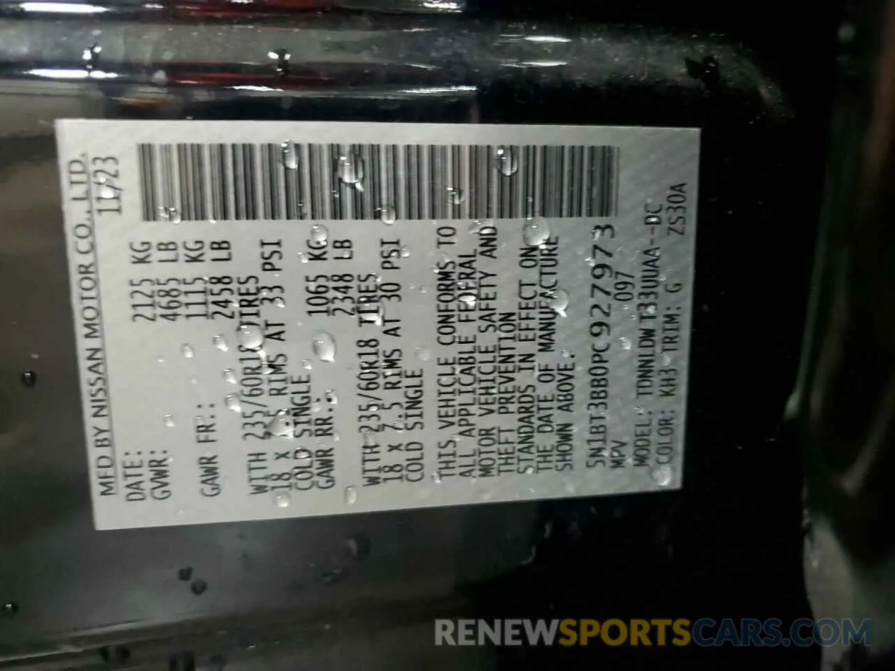 15 Photograph of a damaged car 5N1BT3BB0PC927973 NISSAN ROGUE 2023