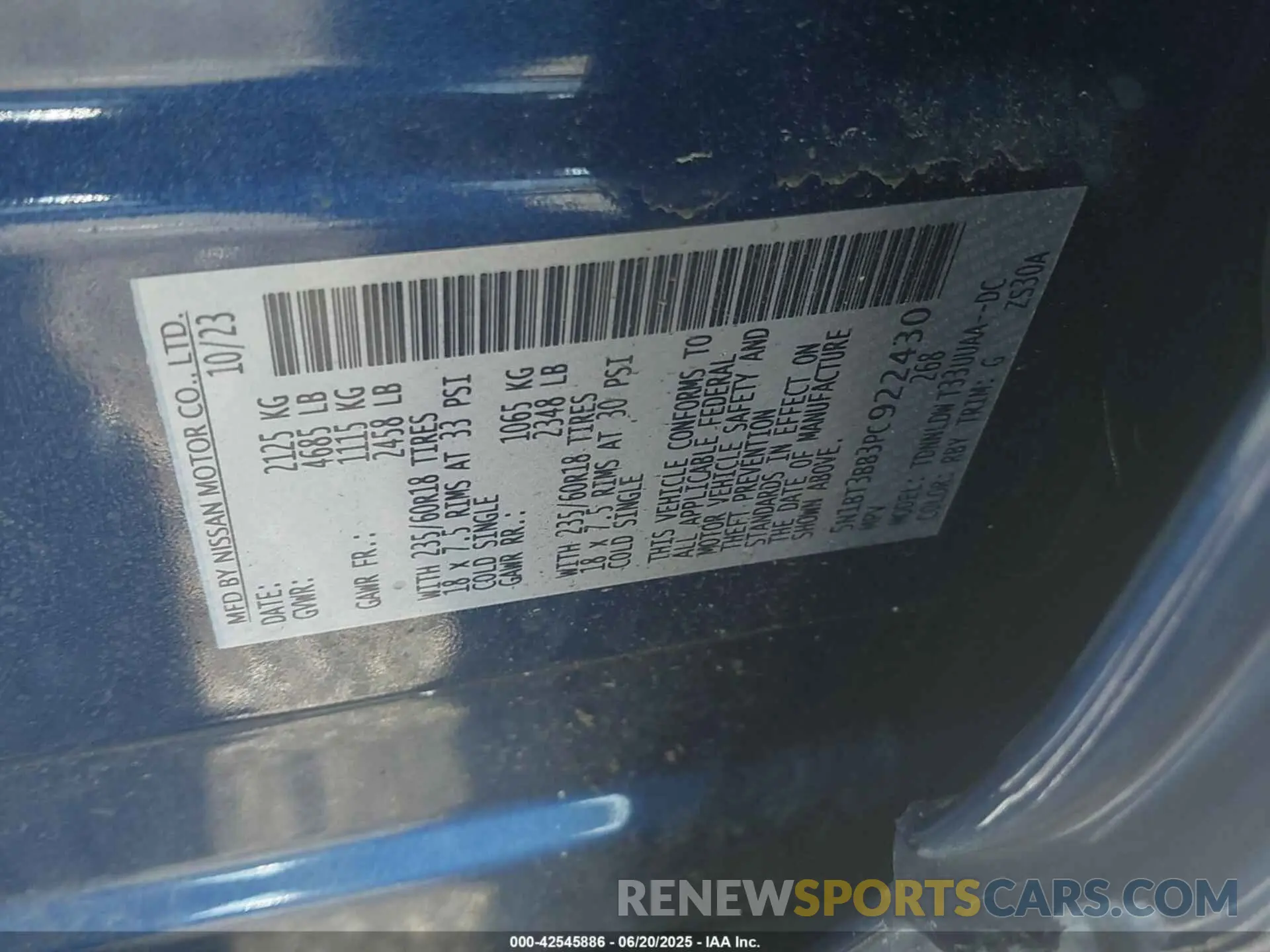 9 Photograph of a damaged car 5N1BT3BB3PC922430 NISSAN ROGUE 2023