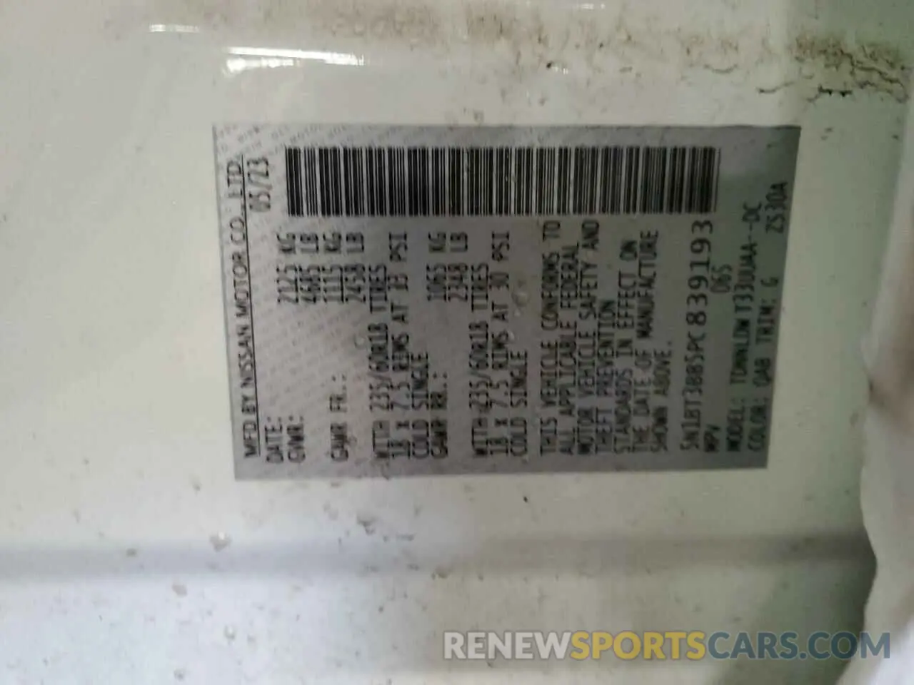 13 Фотография поврежденного автомобиля 5N1BT3BB5PC839193 NISSAN ROGUE 2023