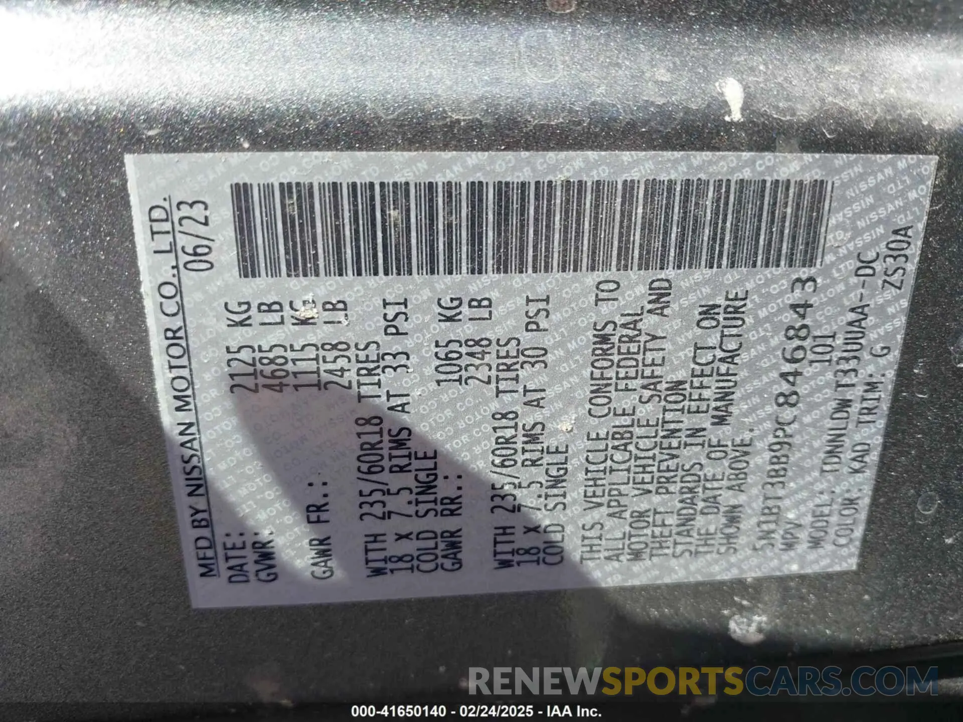 9 Photograph of a damaged car 5N1BT3BB9PC846843 NISSAN ROGUE 2023