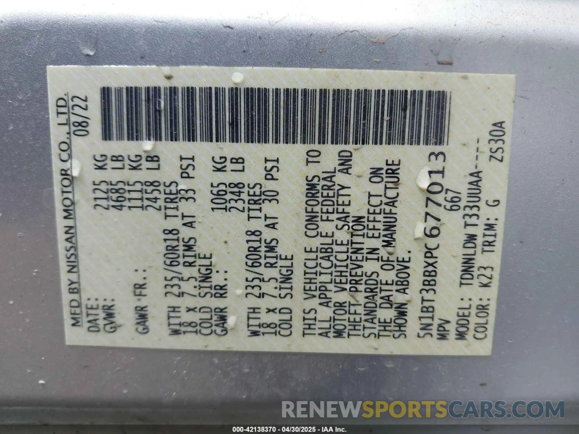 9 Photograph of a damaged car 5N1BT3BBXPC677013 NISSAN ROGUE 2023
