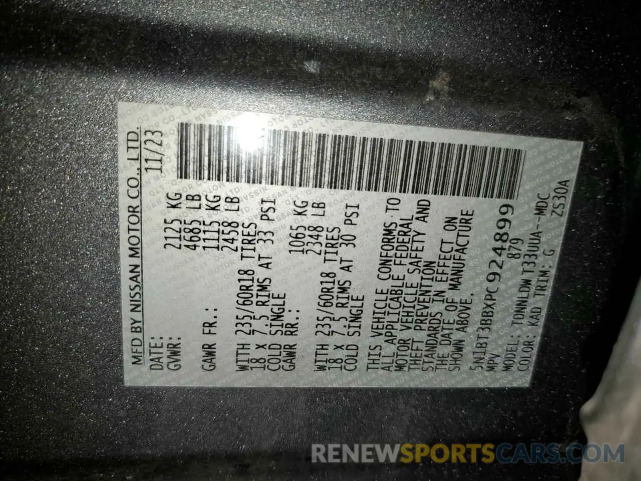 13 Фотография поврежденного автомобиля 5N1BT3BBXPC924899 NISSAN ROGUE 2023