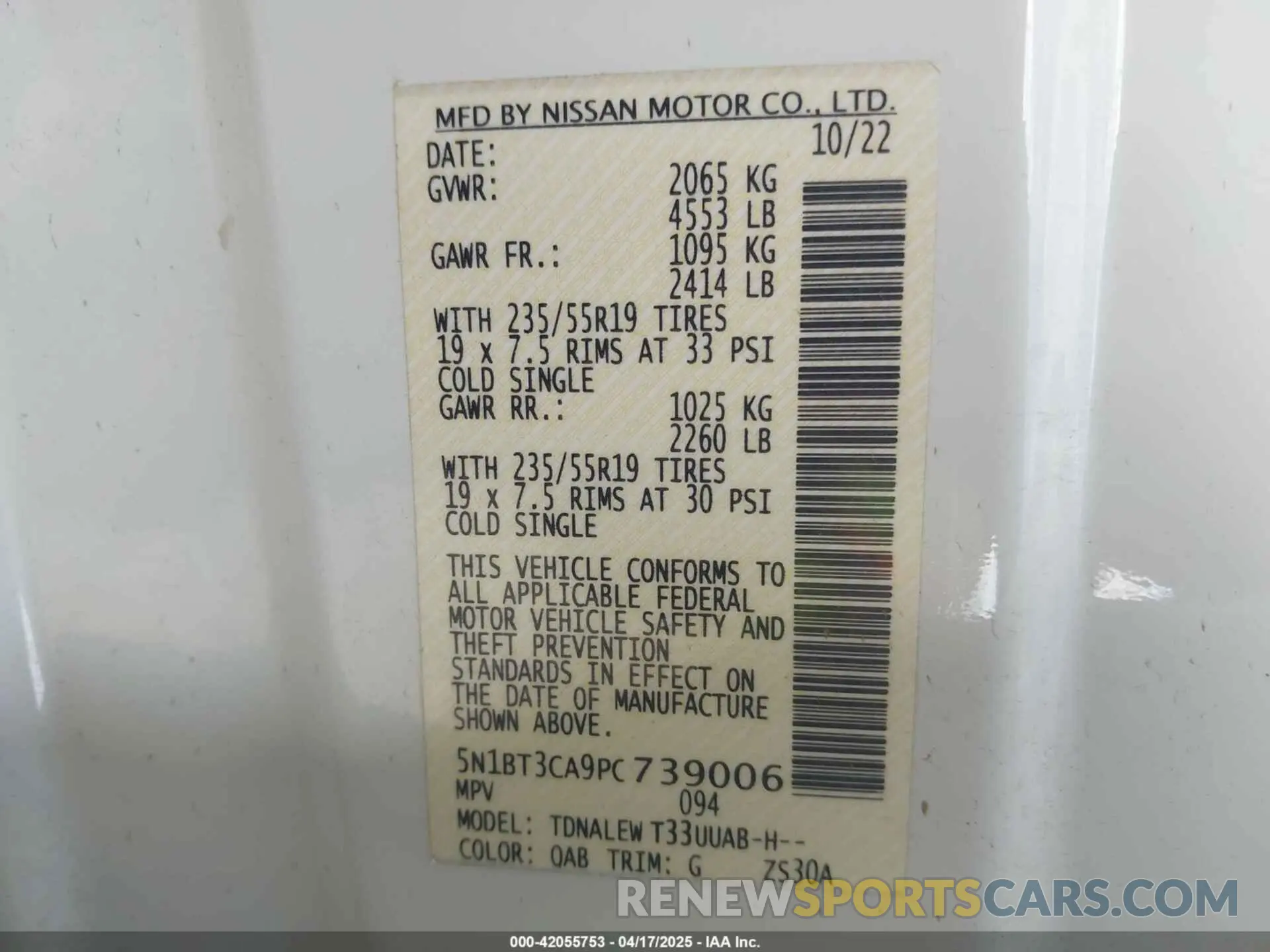 9 Photograph of a damaged car 5N1BT3CA9PC739006 NISSAN ROGUE 2023