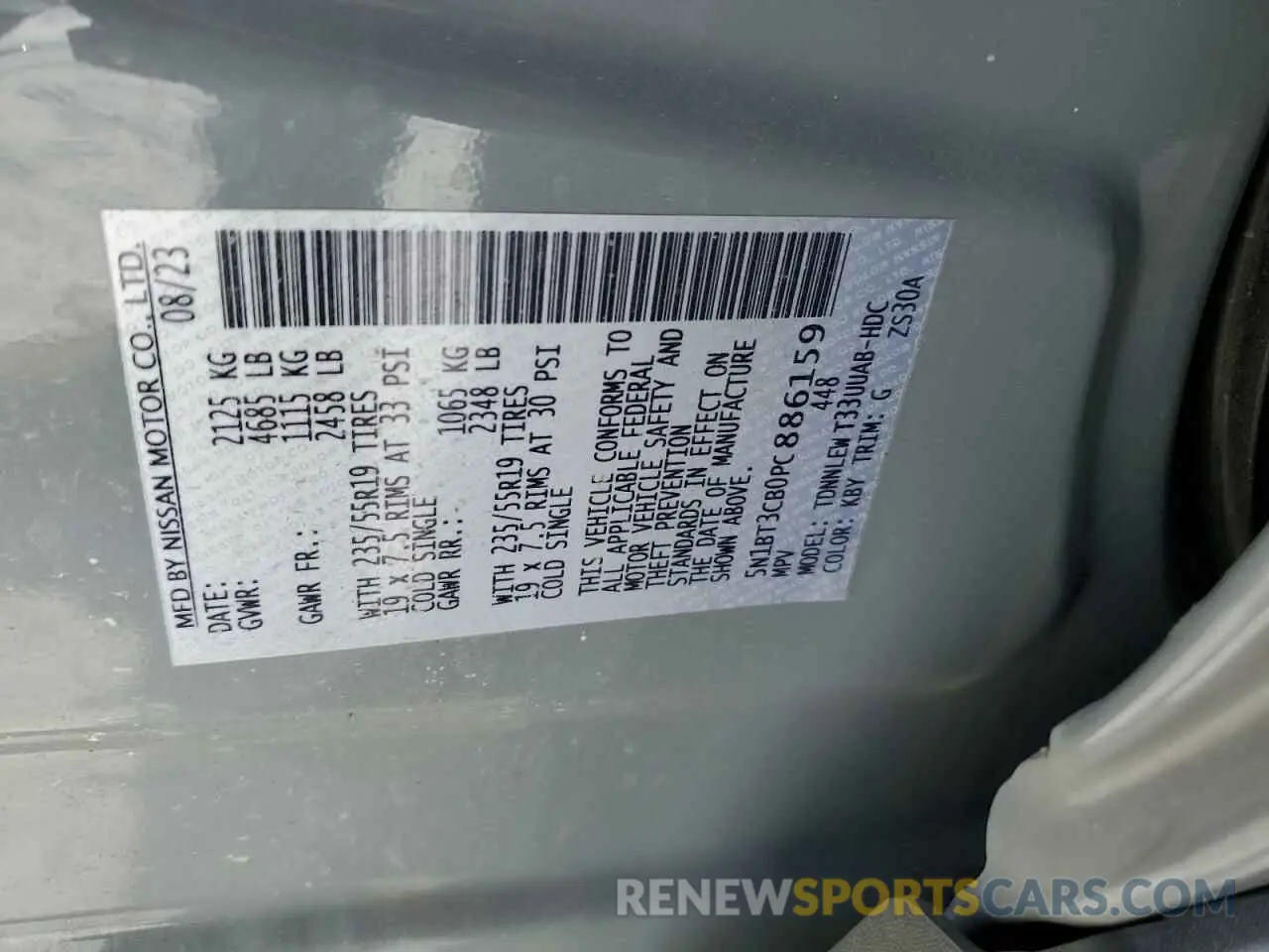 14 Фотография поврежденного автомобиля 5N1BT3CB0PC886159 NISSAN ROGUE 2023