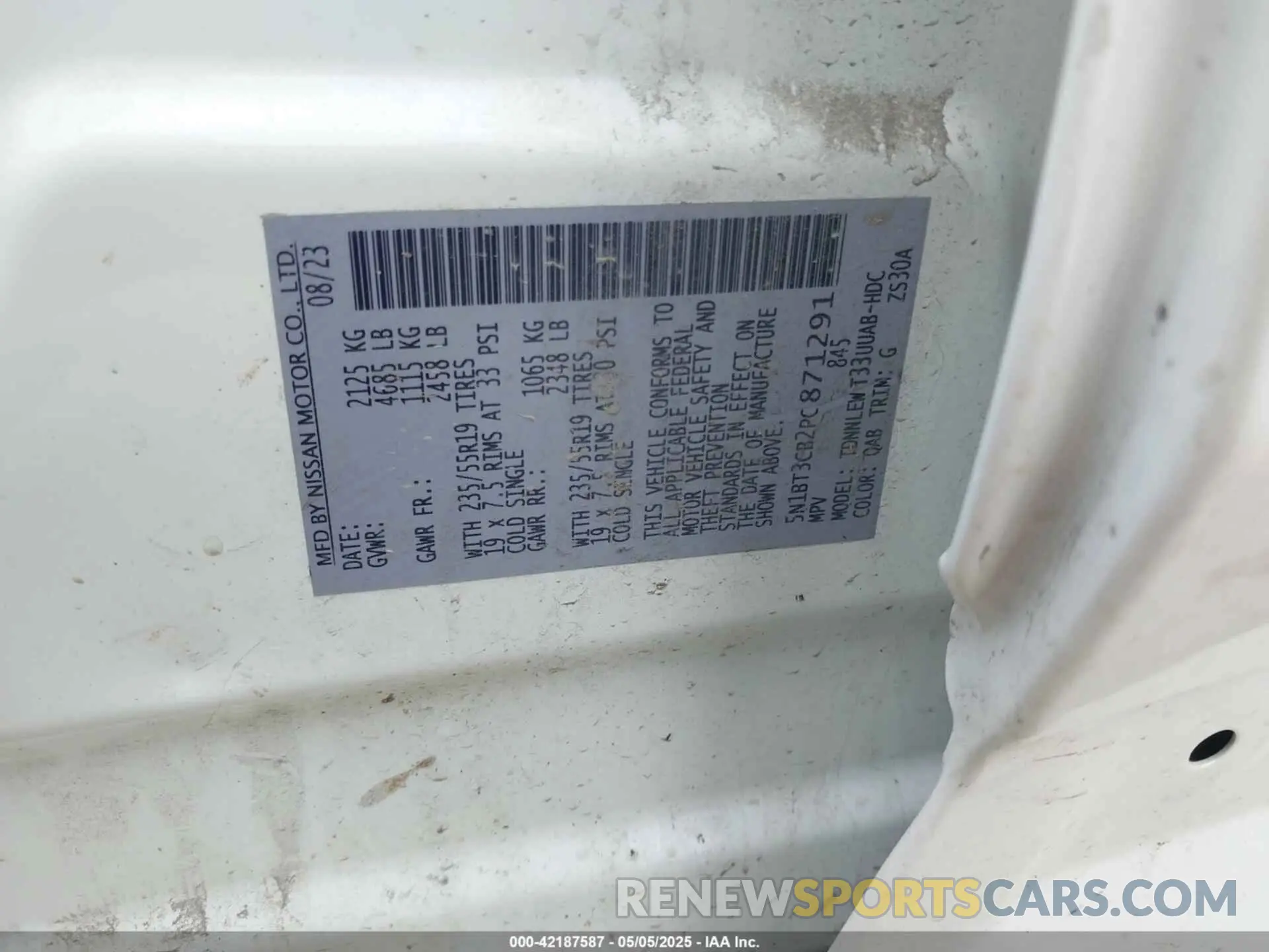 9 Фотография поврежденного автомобиля 5N1BT3CB2PC871291 NISSAN ROGUE 2023