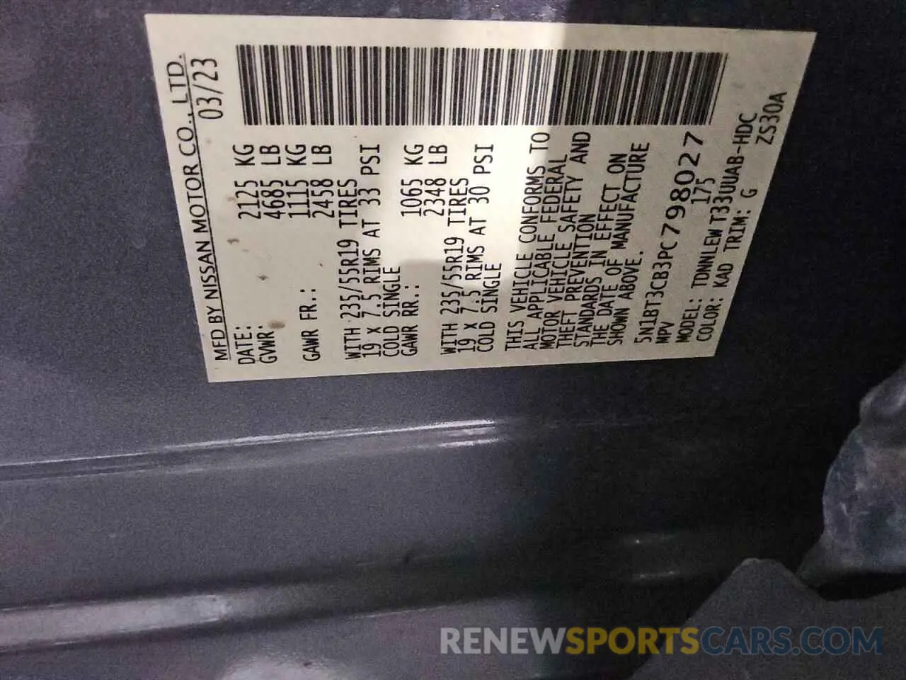 14 Фотография поврежденного автомобиля 5N1BT3CB3PC798027 NISSAN ROGUE 2023