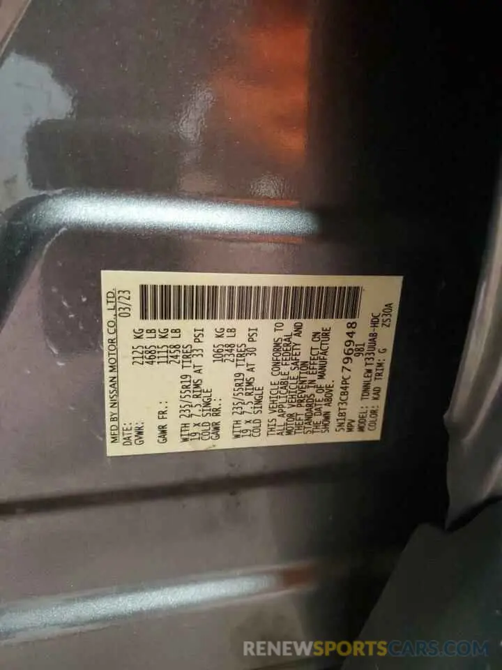 14 Фотография поврежденного автомобиля 5N1BT3CB4PC796948 NISSAN ROGUE 2023