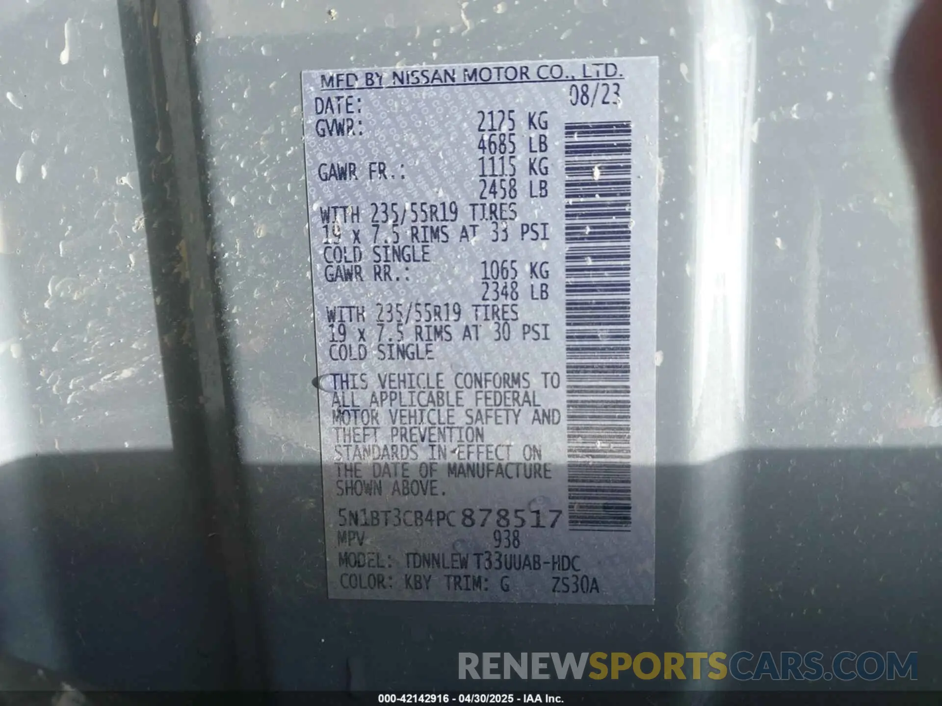9 Фотография поврежденного автомобиля 5N1BT3CB4PC878517 NISSAN ROGUE 2023