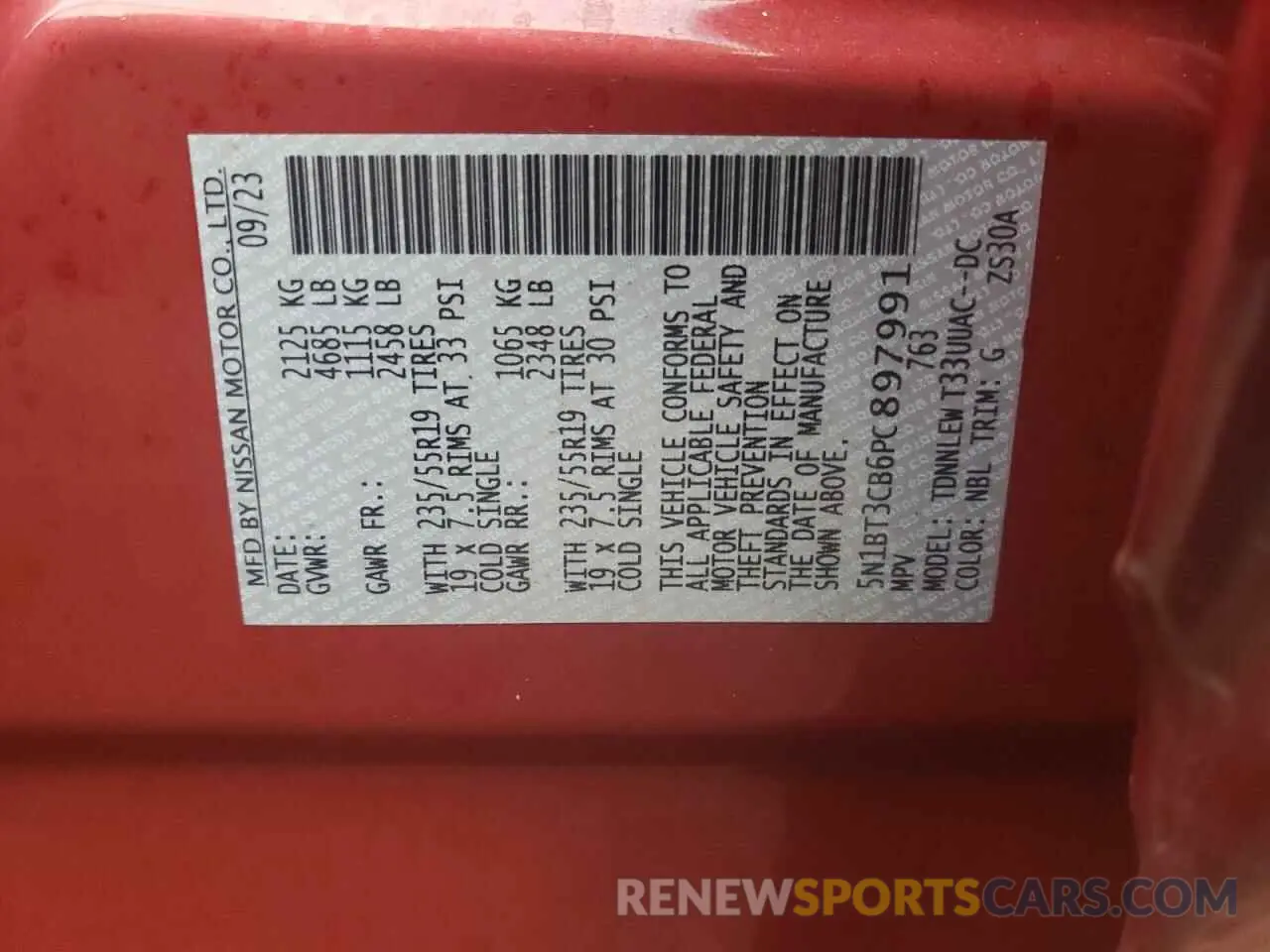 14 Фотография поврежденного автомобиля 5N1BT3CB6PC897991 NISSAN ROGUE 2023