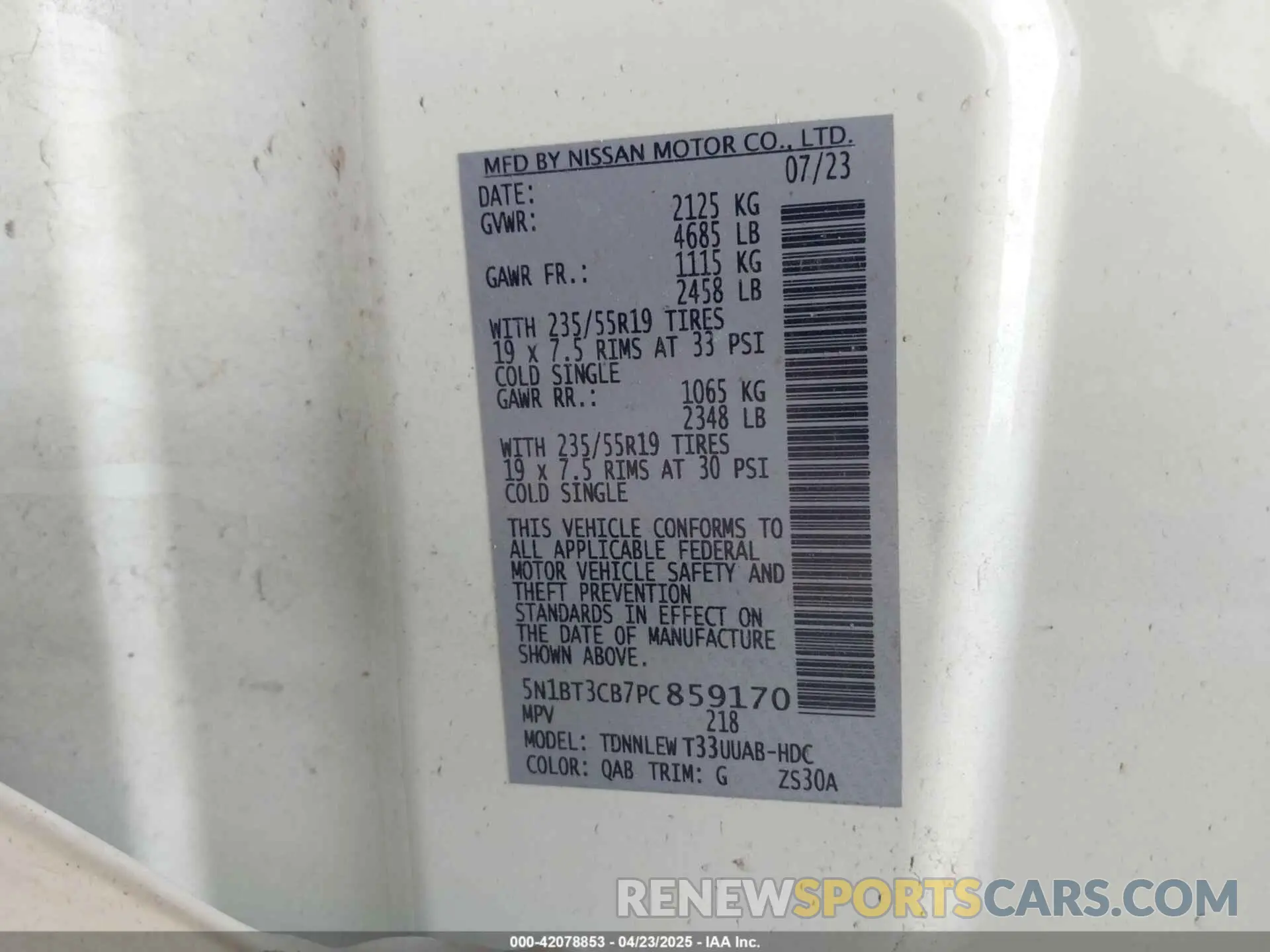 9 Фотография поврежденного автомобиля 5N1BT3CB7PC859170 NISSAN ROGUE 2023