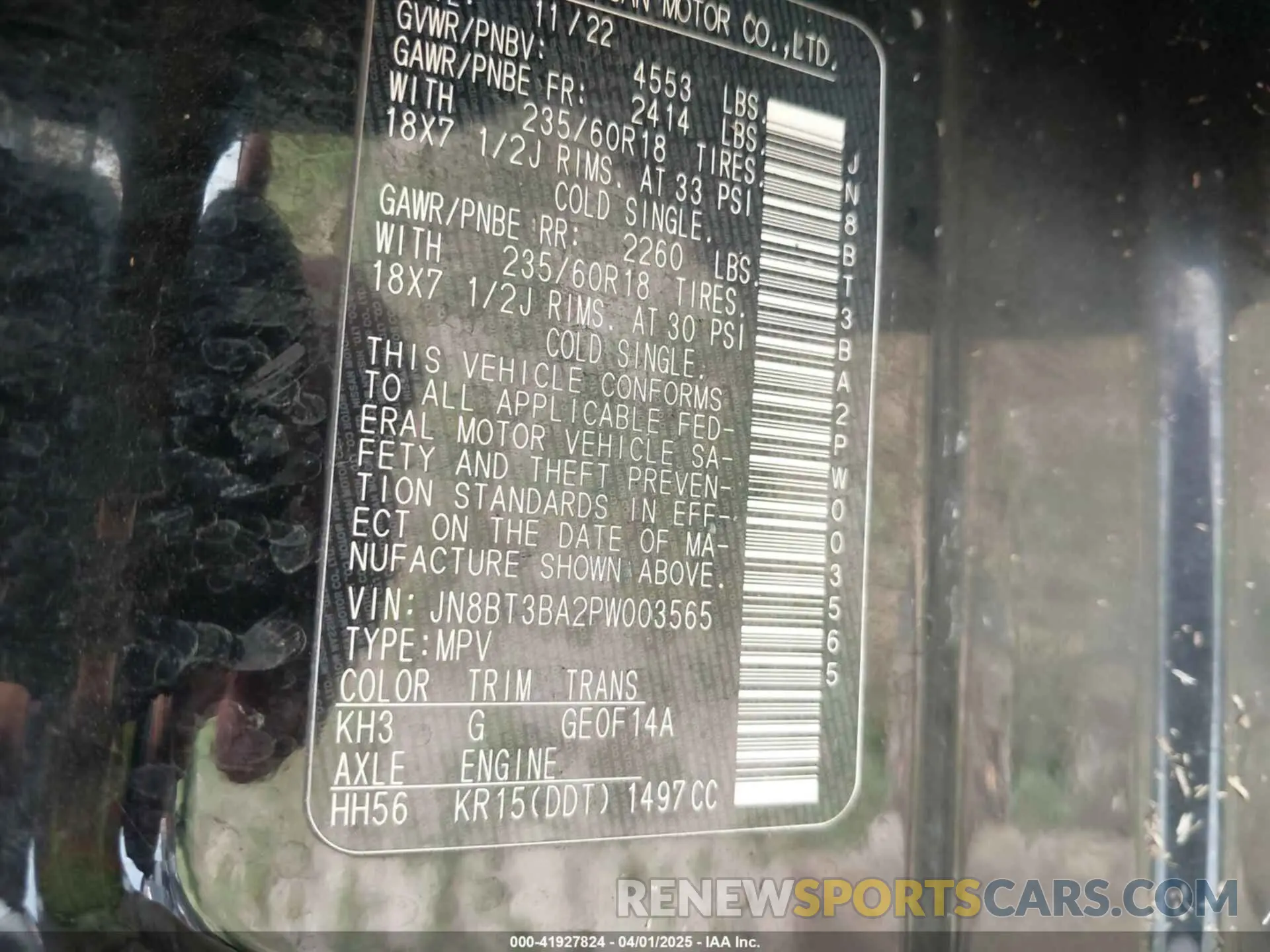 9 Фотография поврежденного автомобиля JN8BT3BA2PW003565 NISSAN ROGUE 2023