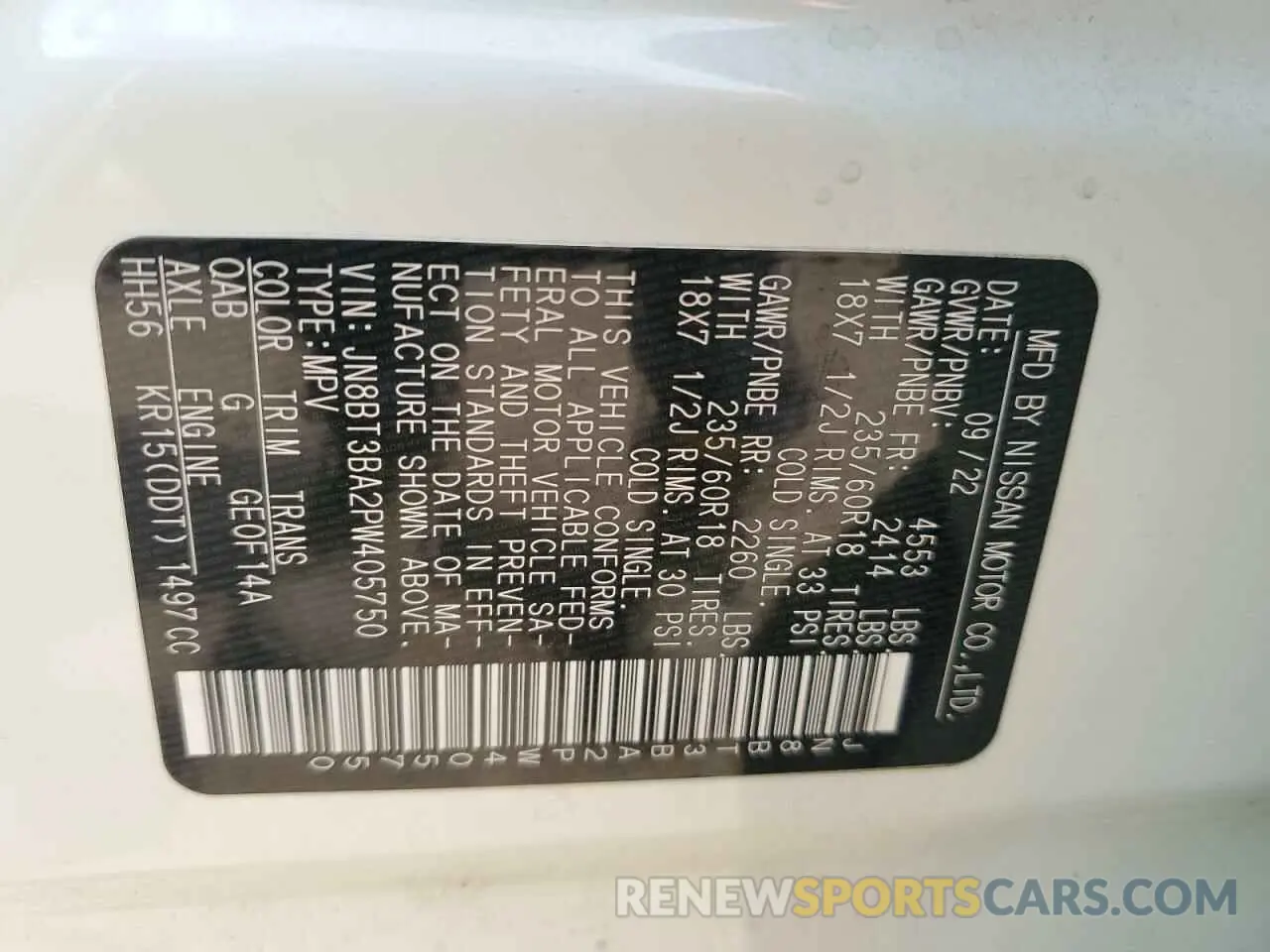 12 Фотография поврежденного автомобиля JN8BT3BA2PW405750 NISSAN ROGUE 2023