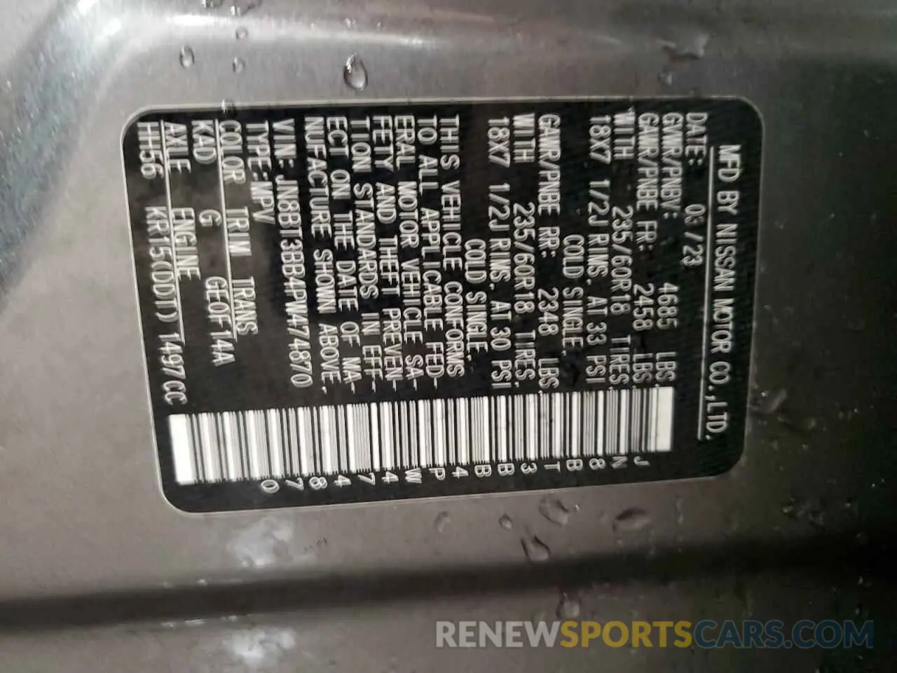 13 Фотография поврежденного автомобиля JN8BT3BB4PW474870 NISSAN ROGUE 2023