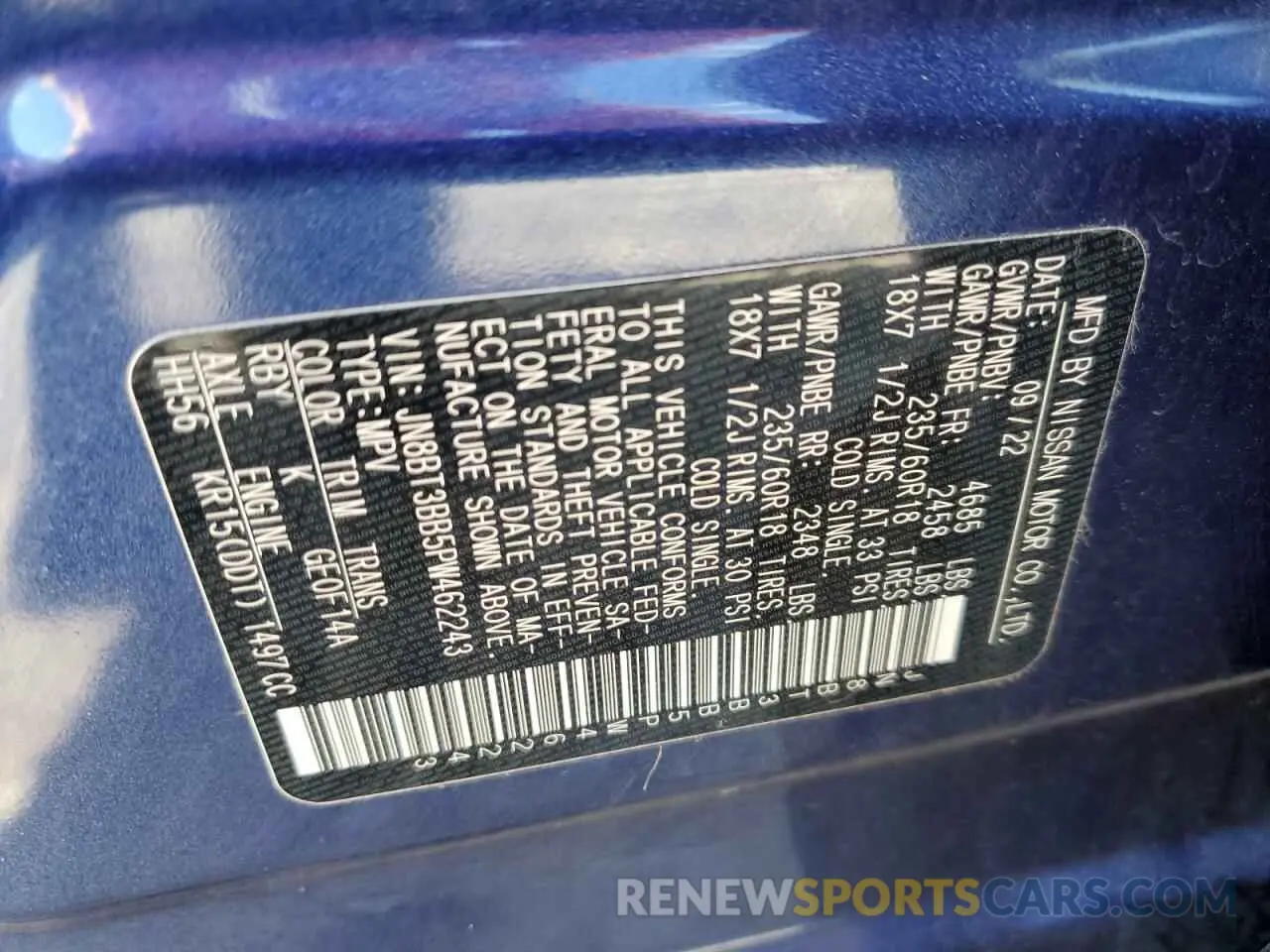 13 Фотография поврежденного автомобиля JN8BT3BB5PW462243 NISSAN ROGUE 2023