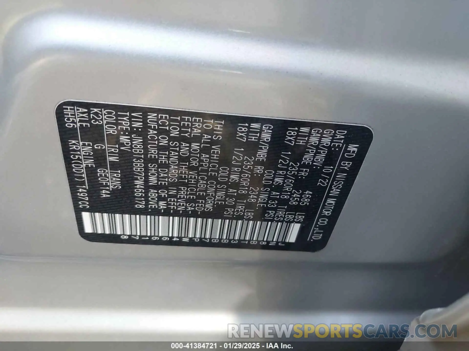 9 Фотография поврежденного автомобиля JN8BT3BB7PW466178 NISSAN ROGUE 2023
