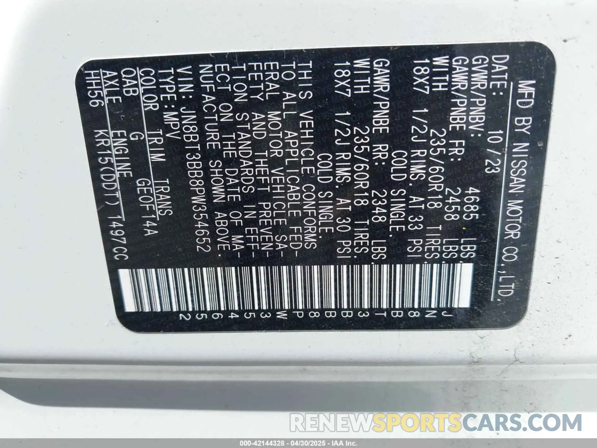 9 Фотография поврежденного автомобиля JN8BT3BB8PW354652 NISSAN ROGUE 2023