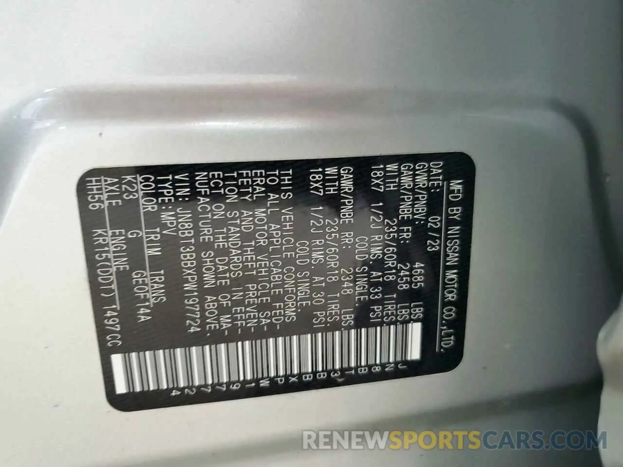 13 Фотография поврежденного автомобиля JN8BT3BBXPW197724 NISSAN ROGUE 2023