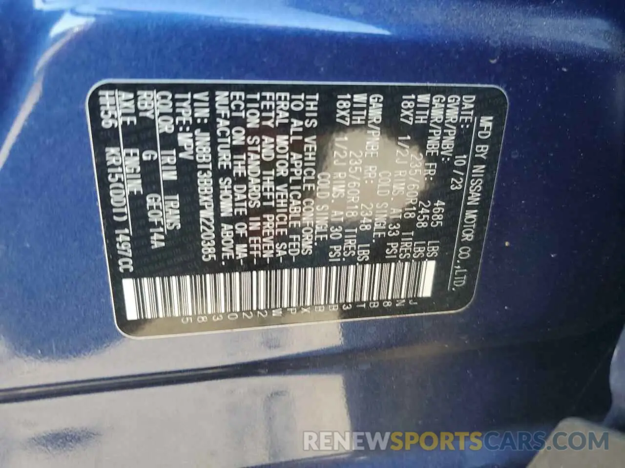 14 Фотография поврежденного автомобиля JN8BT3BBXPW220385 NISSAN ROGUE 2023