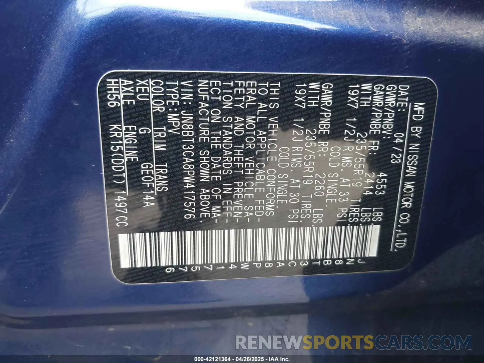 9 Фотография поврежденного автомобиля JN8BT3CA8PW417576 NISSAN ROGUE 2023