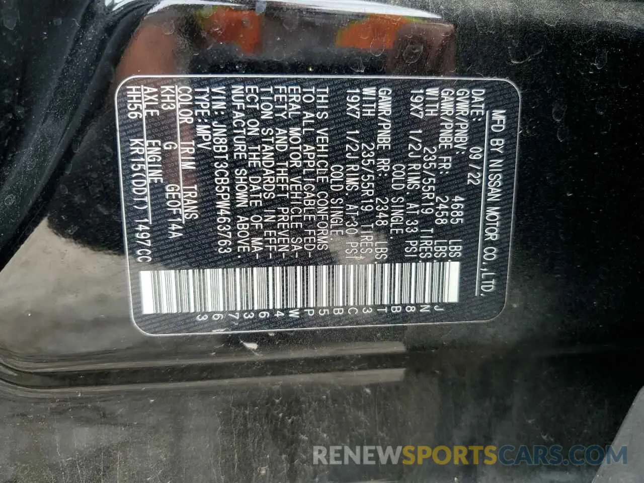 14 Photograph of a damaged car JN8BT3CB5PW463763 NISSAN ROGUE 2023