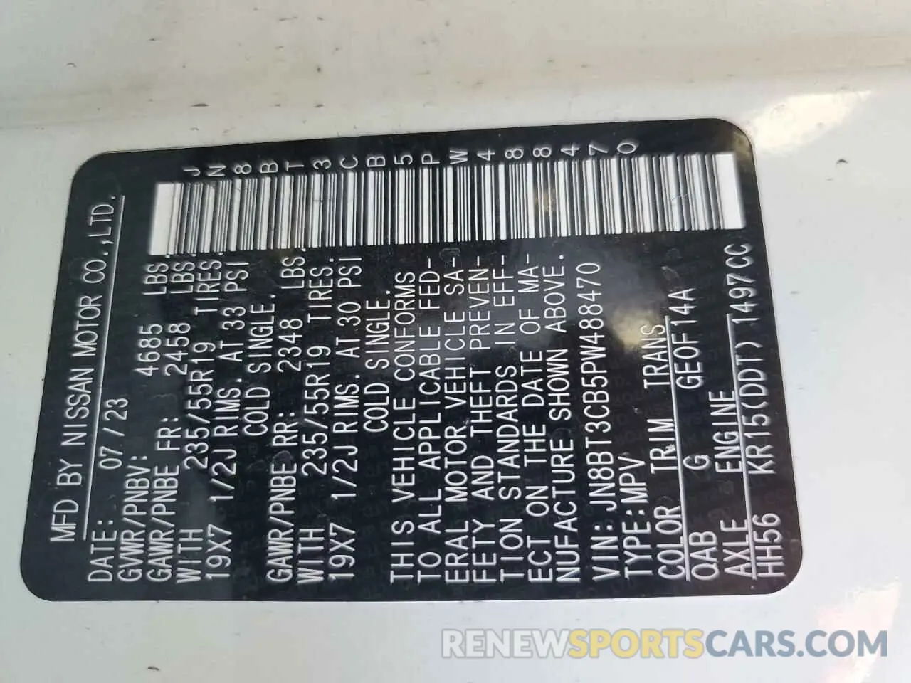 14 Фотография поврежденного автомобиля JN8BT3CB5PW488470 NISSAN ROGUE 2023
