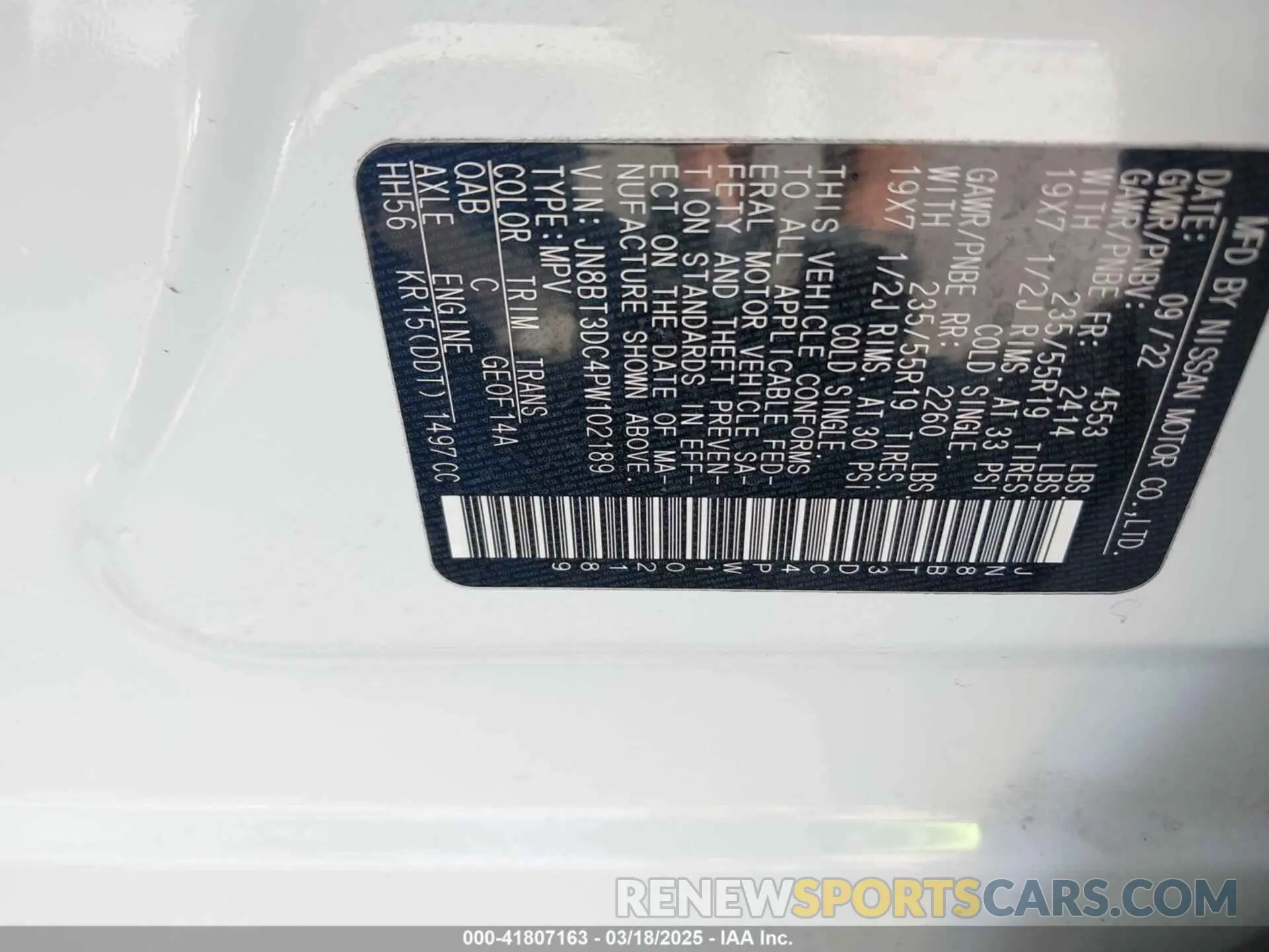 9 Photograph of a damaged car JN8BT3DC4PW102189 NISSAN ROGUE 2023