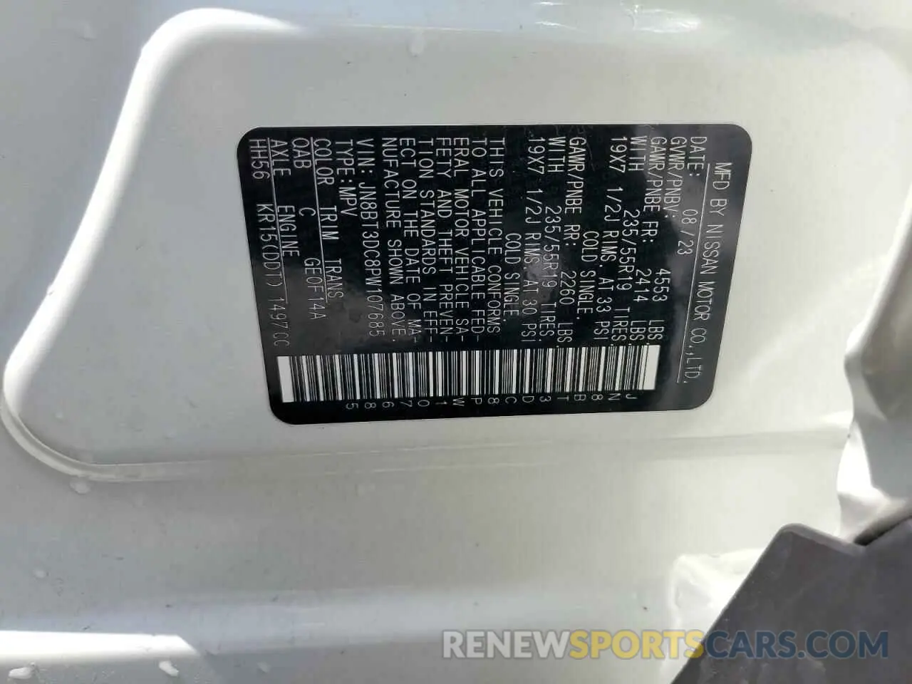 13 Photograph of a damaged car JN8BT3DC8PW107685 NISSAN ROGUE 2023