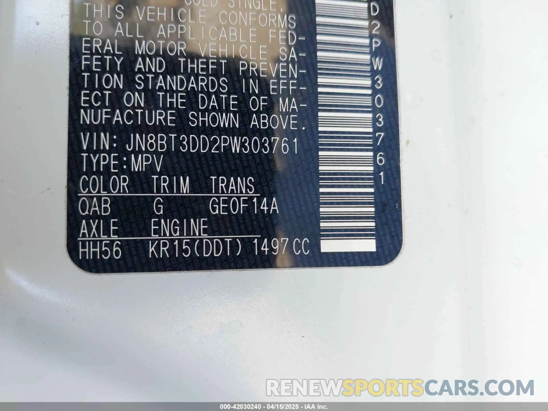 9 Фотография поврежденного автомобиля JN8BT3DD2PW303761 NISSAN ROGUE 2023