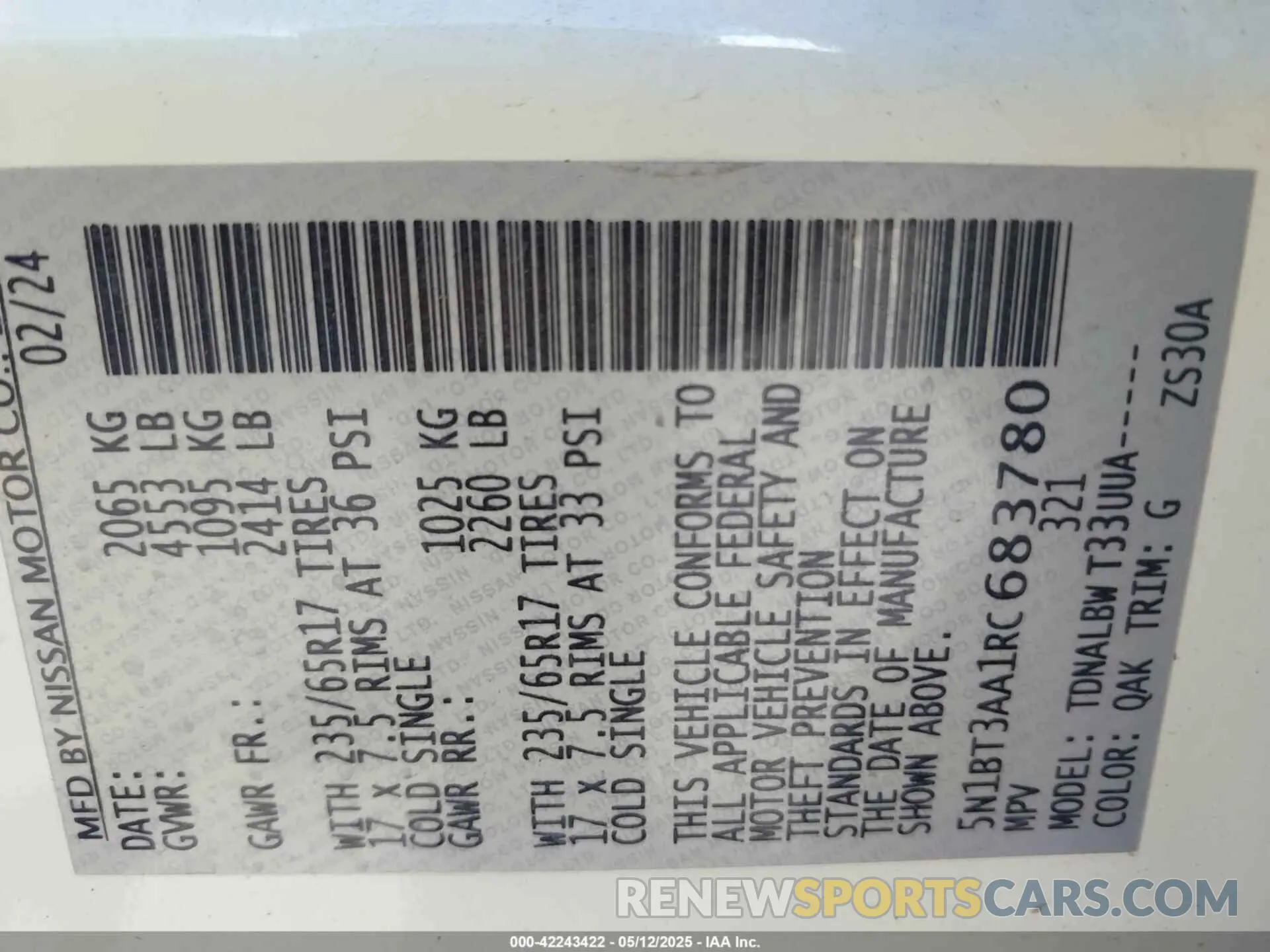 9 Фотография поврежденного автомобиля 5N1BT3AA1RC683780 NISSAN ROGUE 2024
