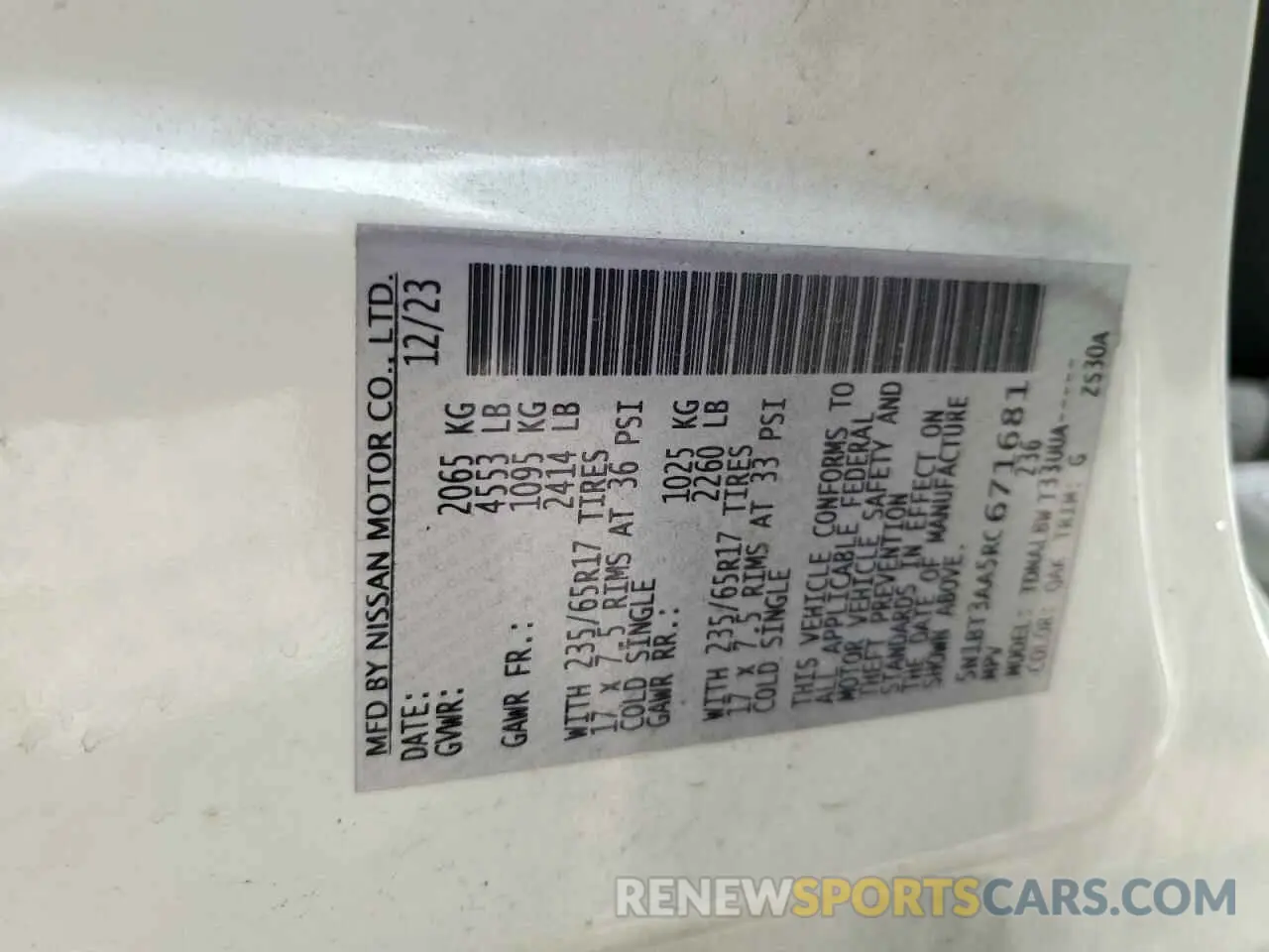 13 Photograph of a damaged car 5N1BT3AA5RC671681 NISSAN ROGUE 2024