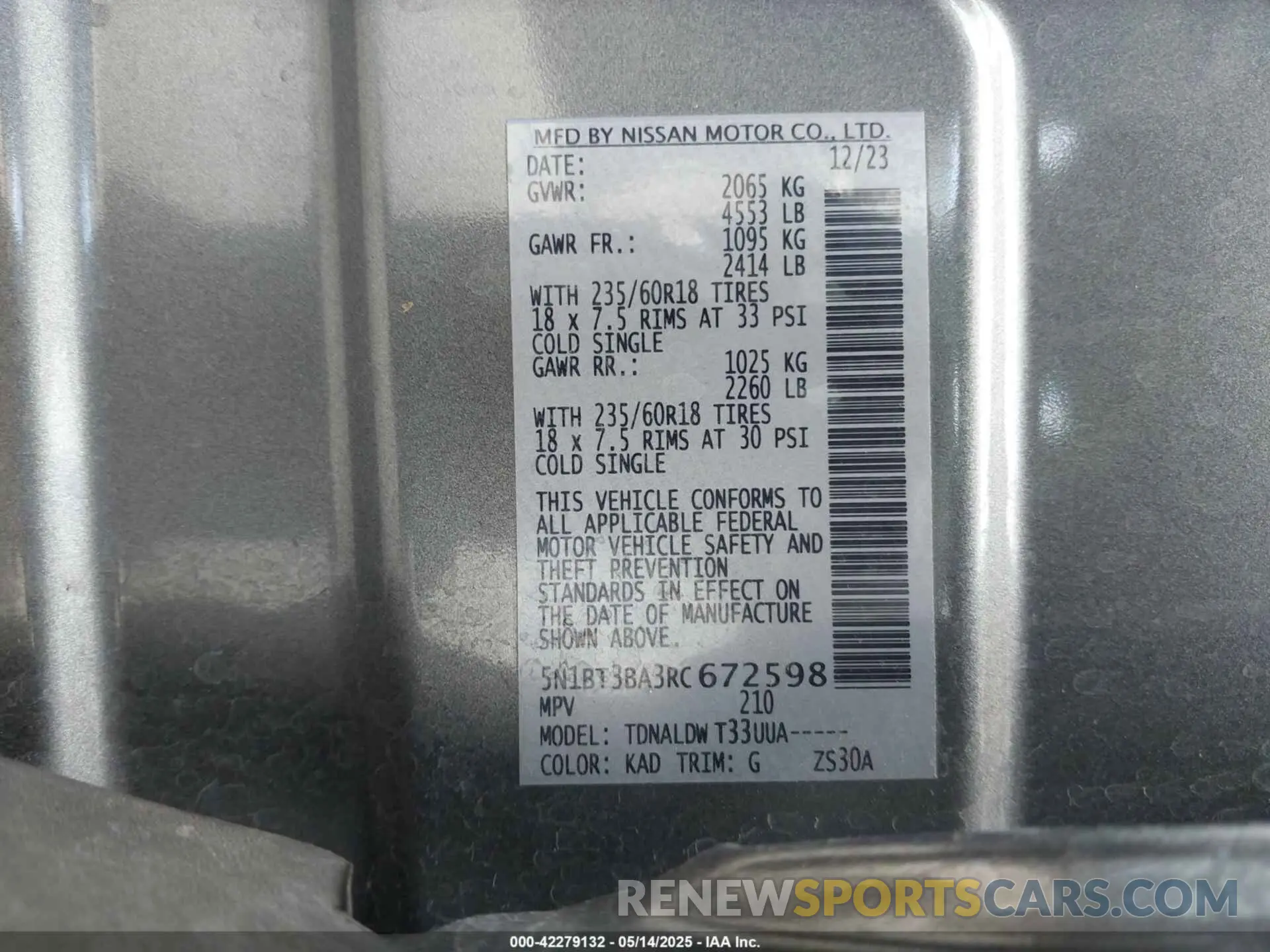 9 Photograph of a damaged car 5N1BT3BA3RC672598 NISSAN ROGUE 2024