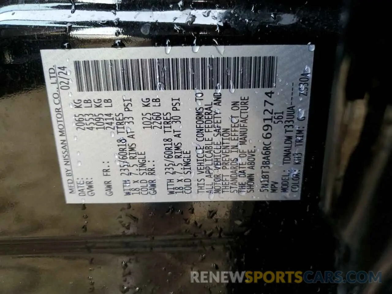 14 Фотография поврежденного автомобиля 5N1BT3BA6RC691274 NISSAN ROGUE 2024