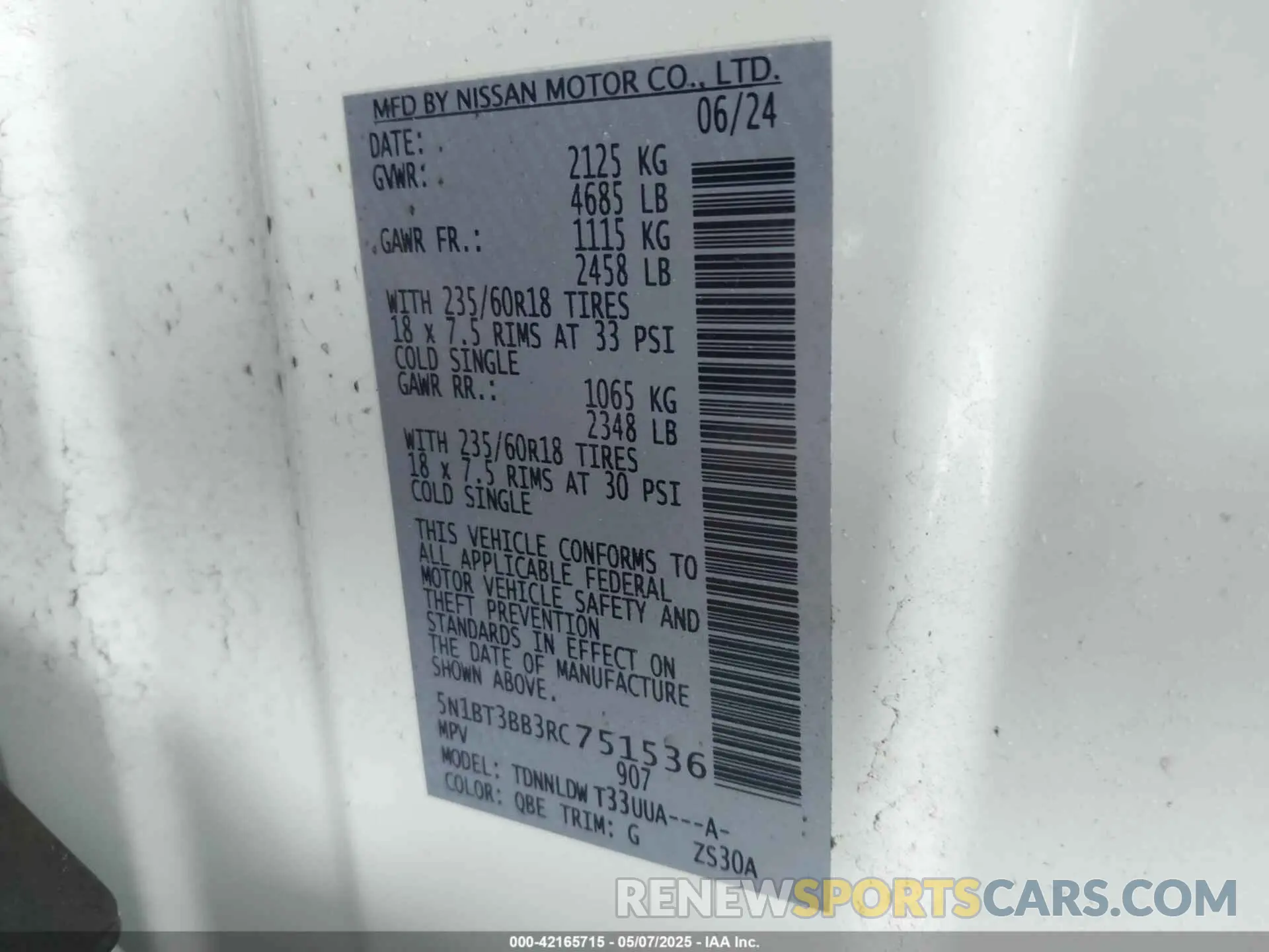 9 Photograph of a damaged car 5N1BT3BB3RC751536 NISSAN ROGUE 2024
