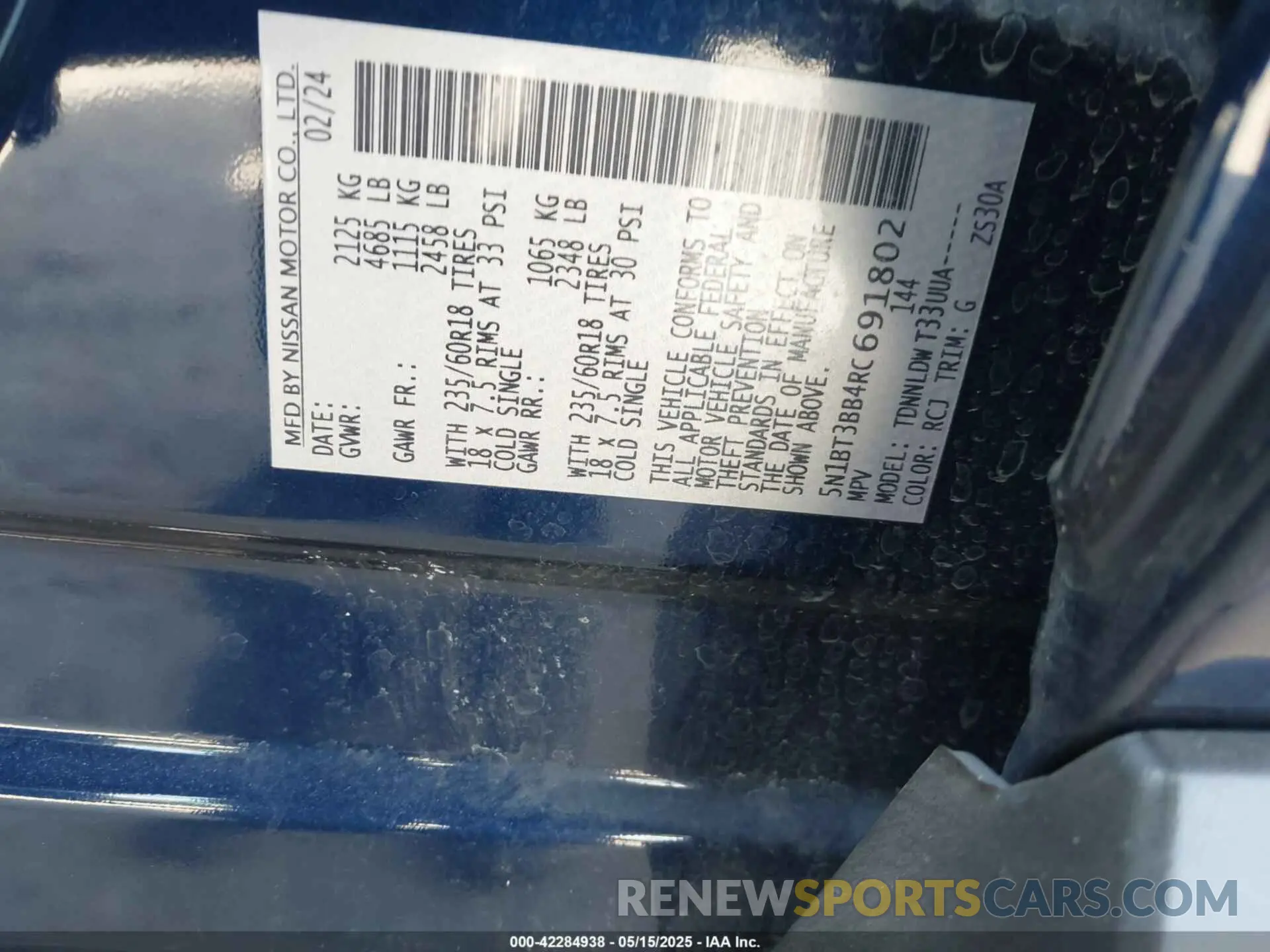 9 Photograph of a damaged car 5N1BT3BB4RC691802 NISSAN ROGUE 2024