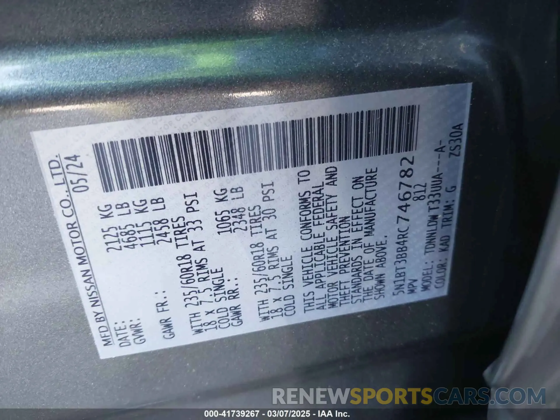9 Фотография поврежденного автомобиля 5N1BT3BB4RC746782 NISSAN ROGUE 2024
