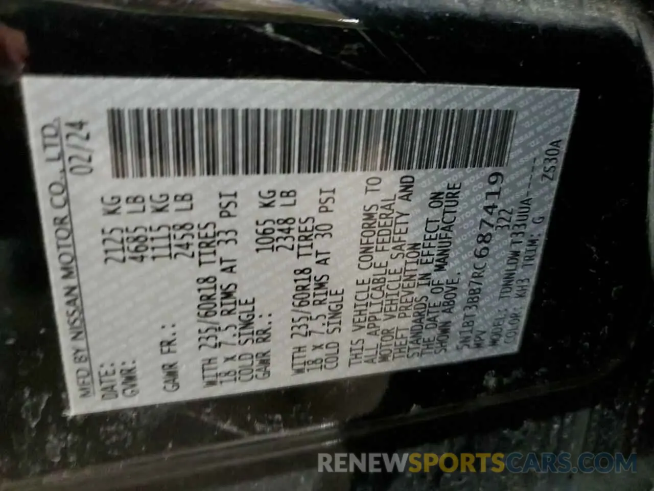 12 Фотография поврежденного автомобиля 5N1BT3BB7RC687419 NISSAN ROGUE 2024