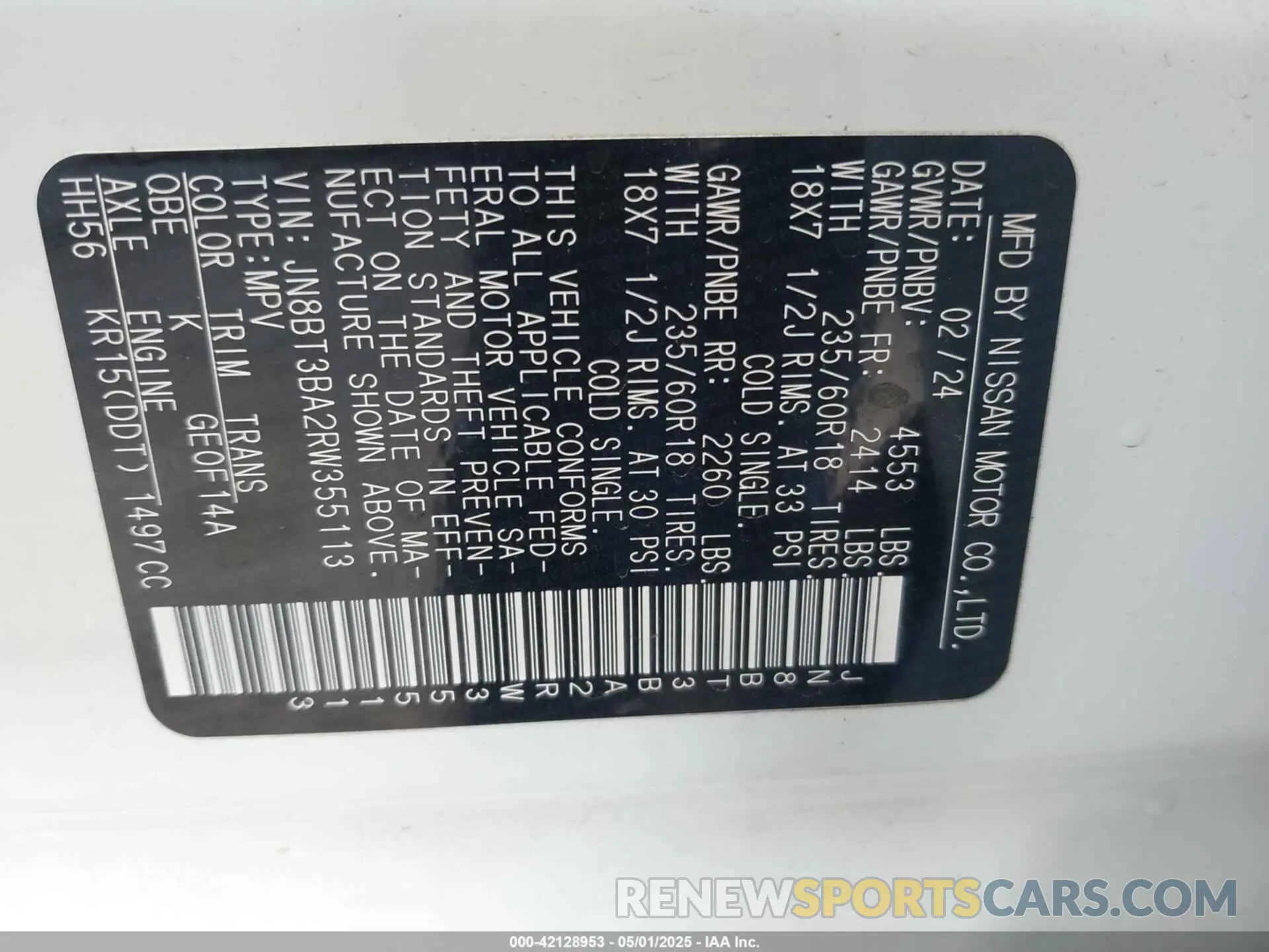 9 Photograph of a damaged car JN8BT3BA2RW355113 NISSAN ROGUE 2024
